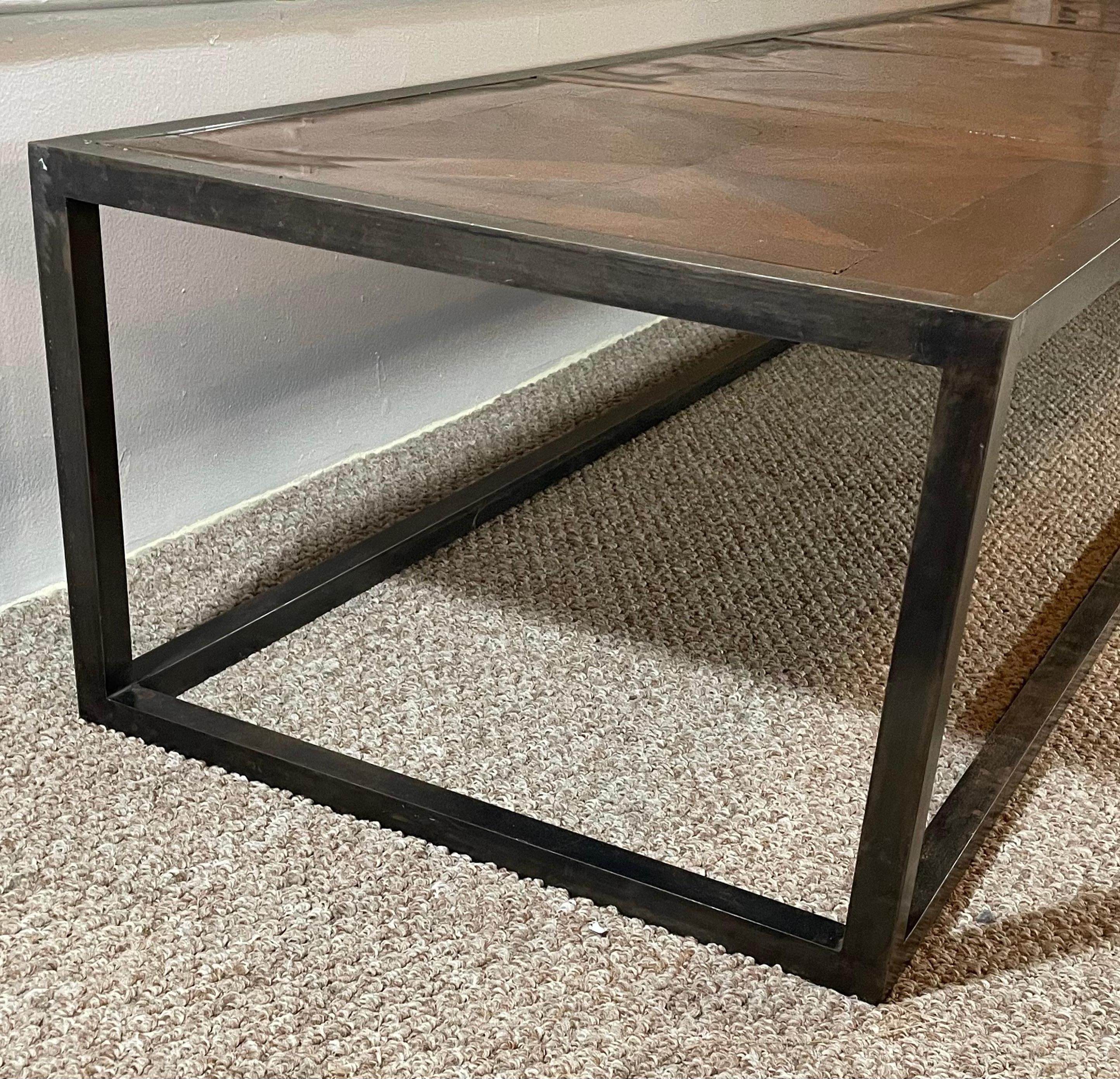 Solid Bronze Based Antique Table top Coffee or Low Table 1
