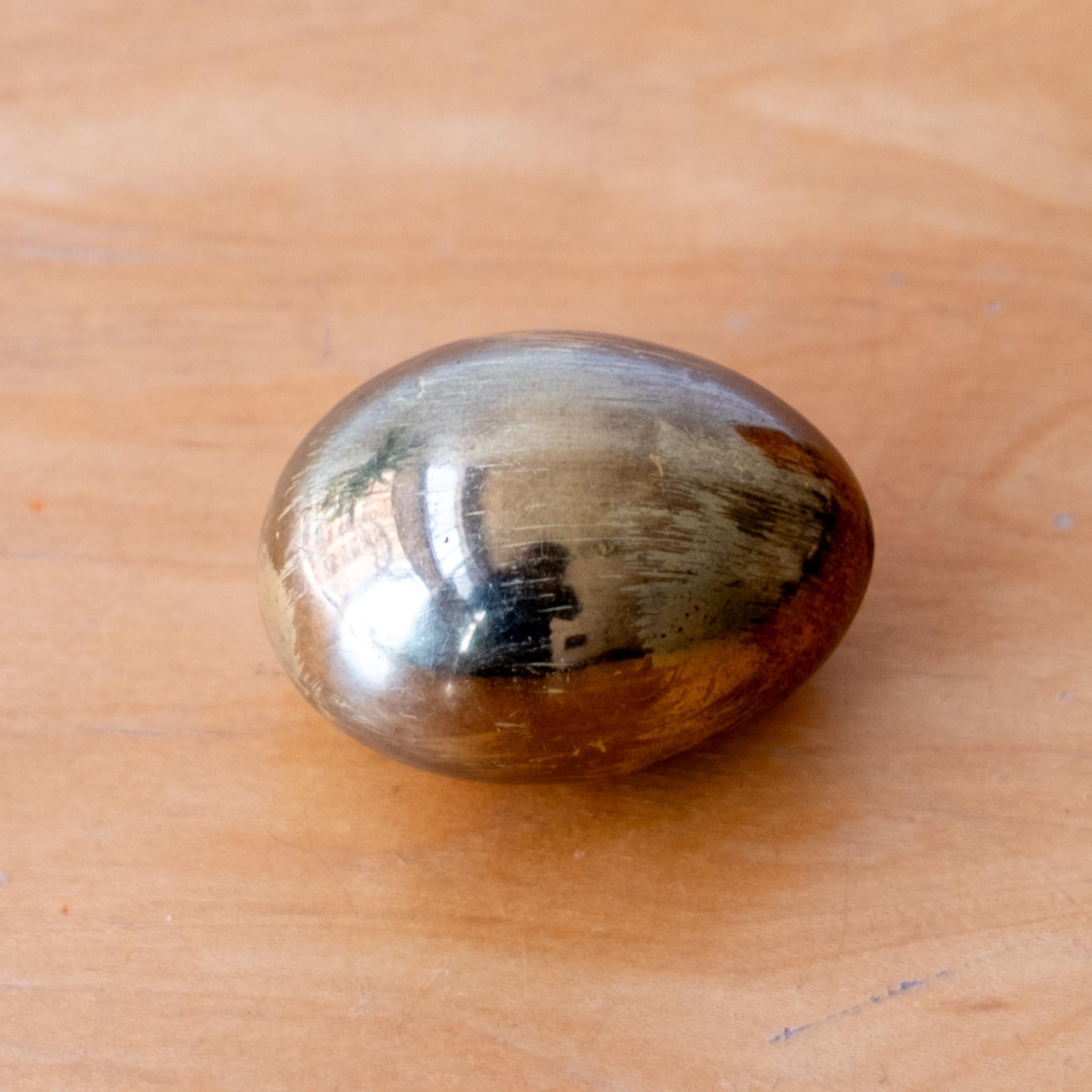 Austrian Solid Bronze Carl Auböck Egg Paperweight Austria For Sale