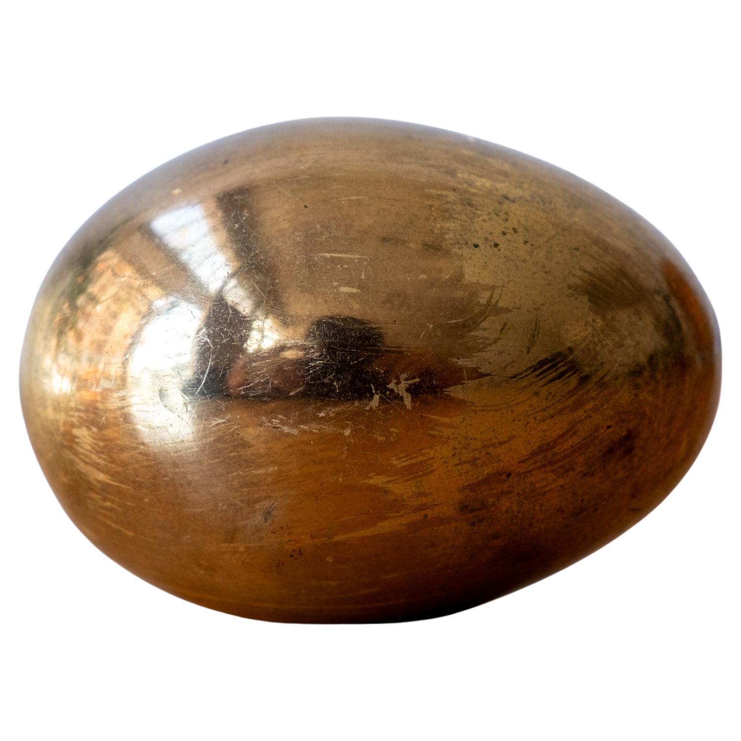 Solid Bronze Carl Auböck Egg Paperweight Austria For Sale