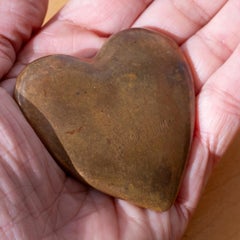 Solid Bronze Carl Auböck Heart Neiman Marcus Paperweight Austria