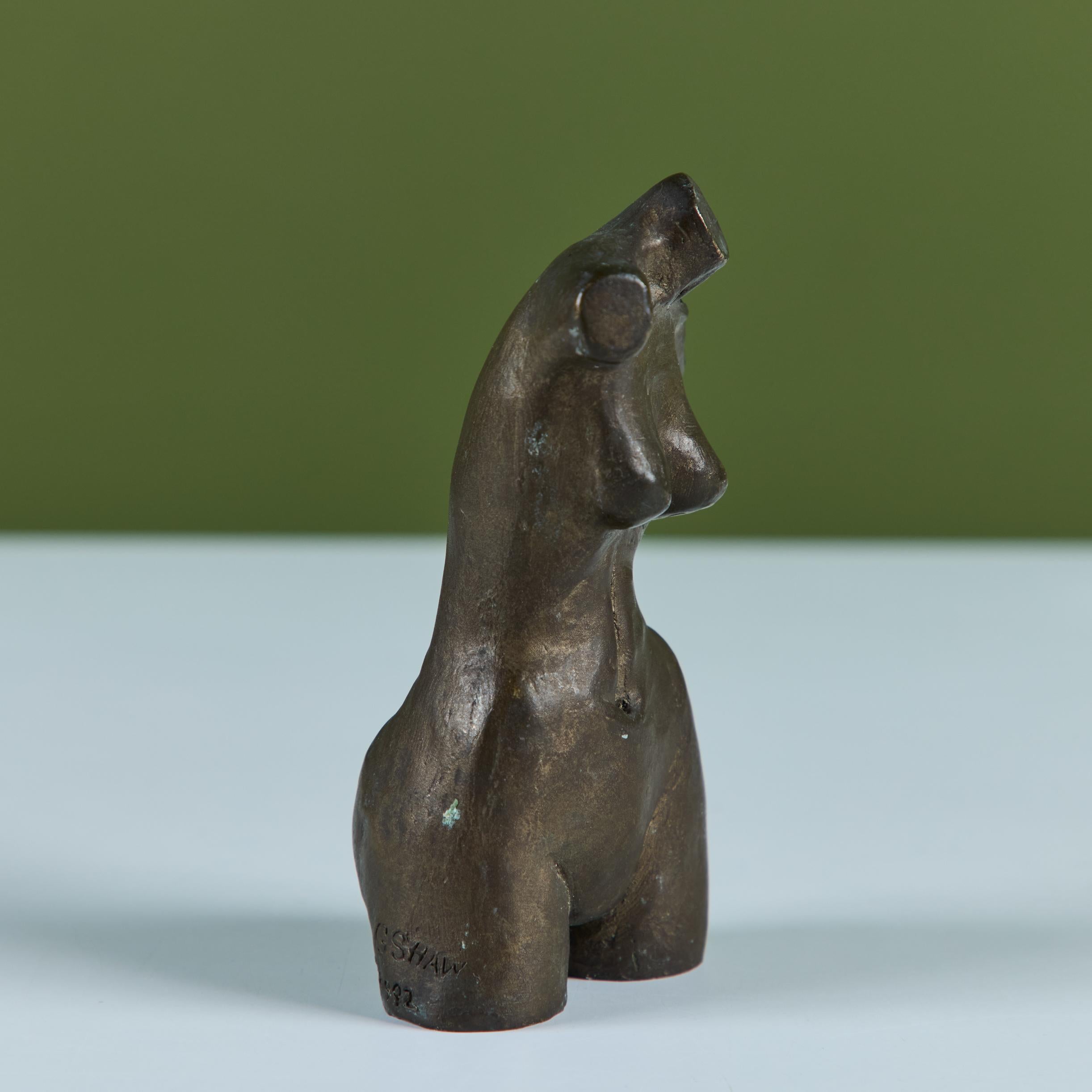 Torso femminile in bronzo massiccio in vendita 6
