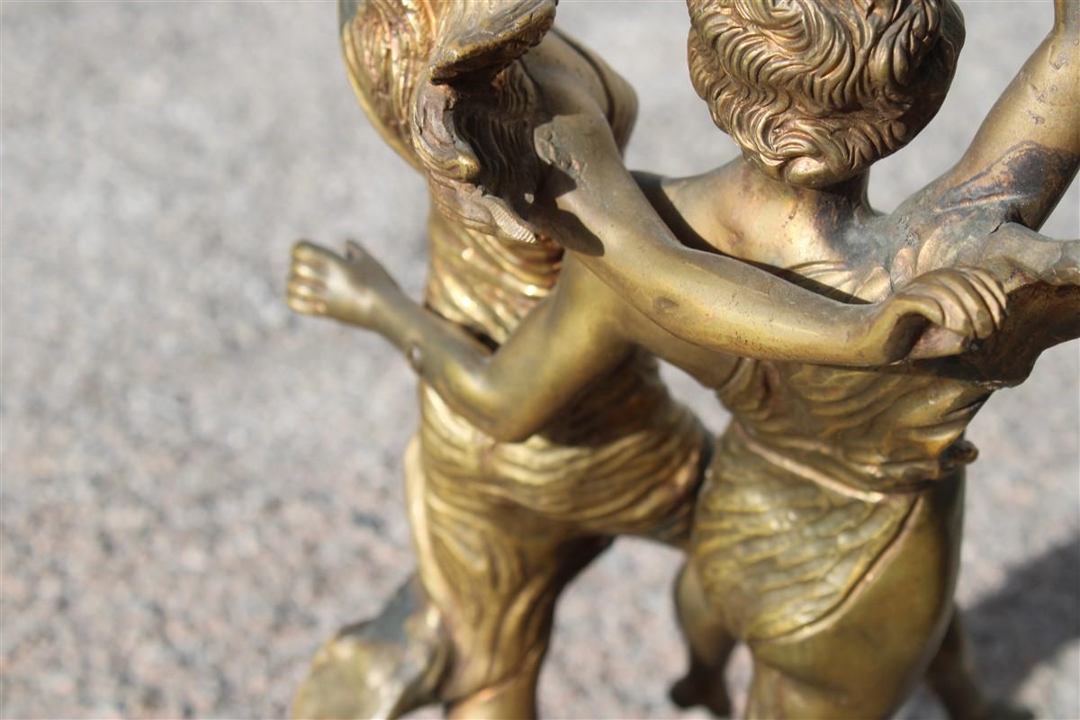 Solid Bronze Figurative Allegorical Art Nouveau with him and her Italy 1910 For Sale 5