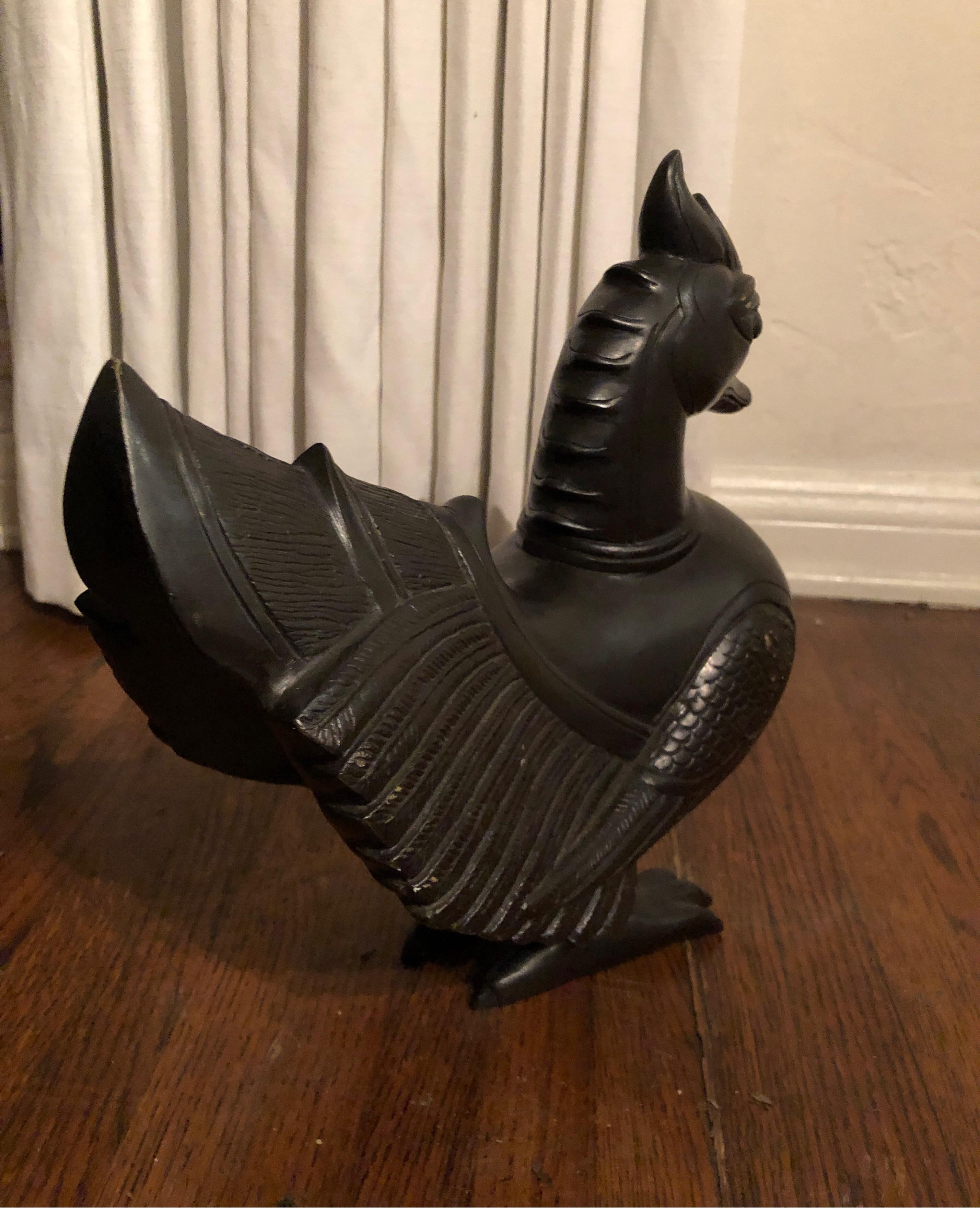 Solid Bronze Duck Figurine For Sale 1