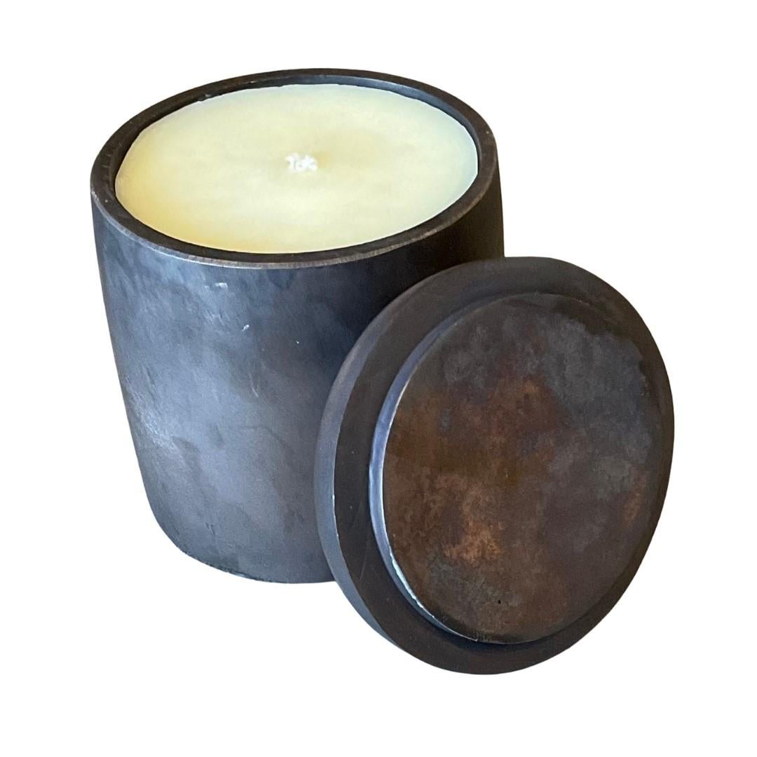 Brutalist Solid Bronze Gardenia Hand Made Candle #1