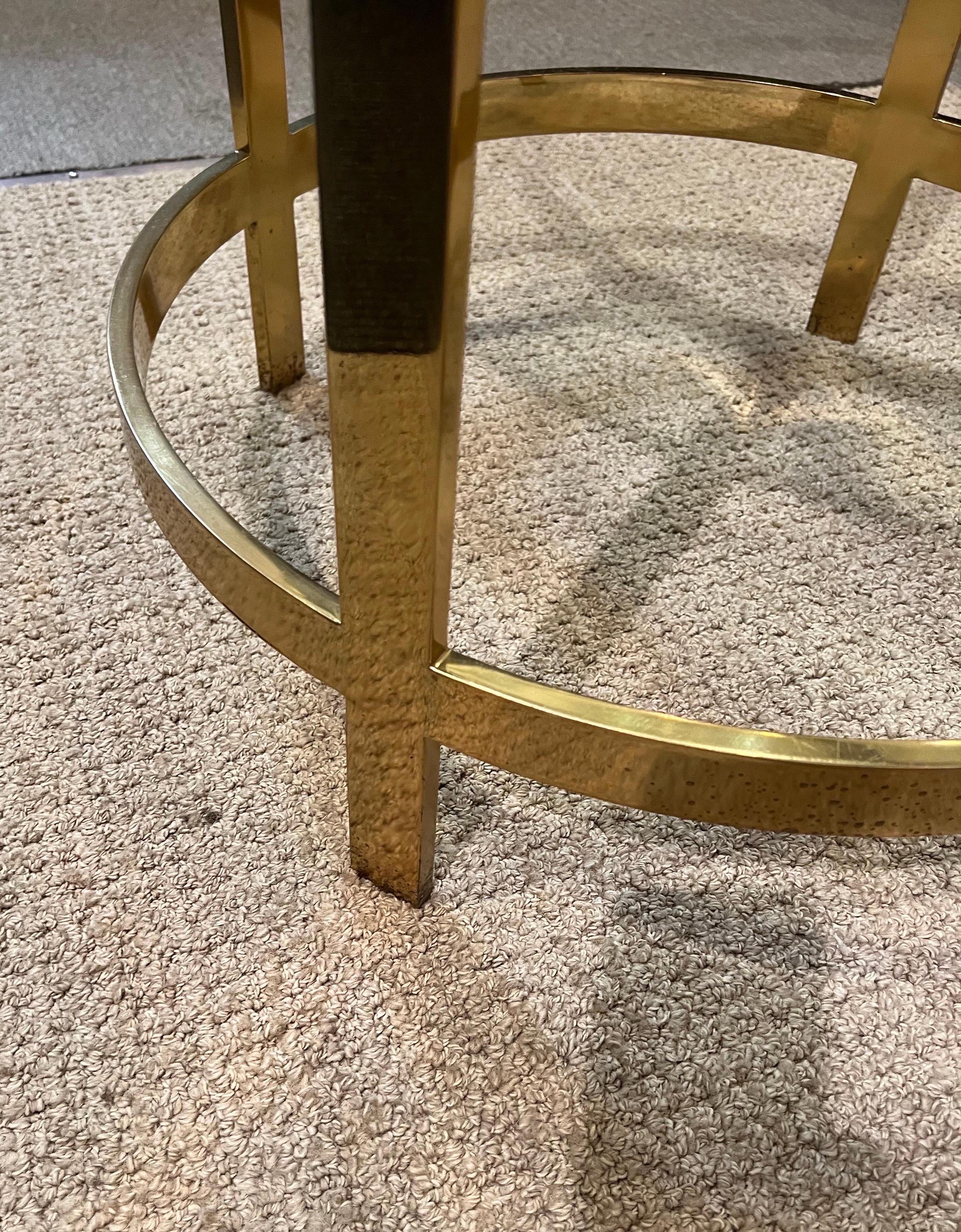 Solid Bronze Glass Top Center Table  For Sale 1