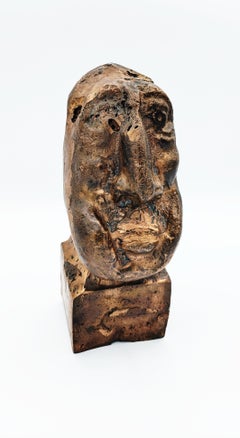 Solid Bronze Head Sculpture, France 1960s
