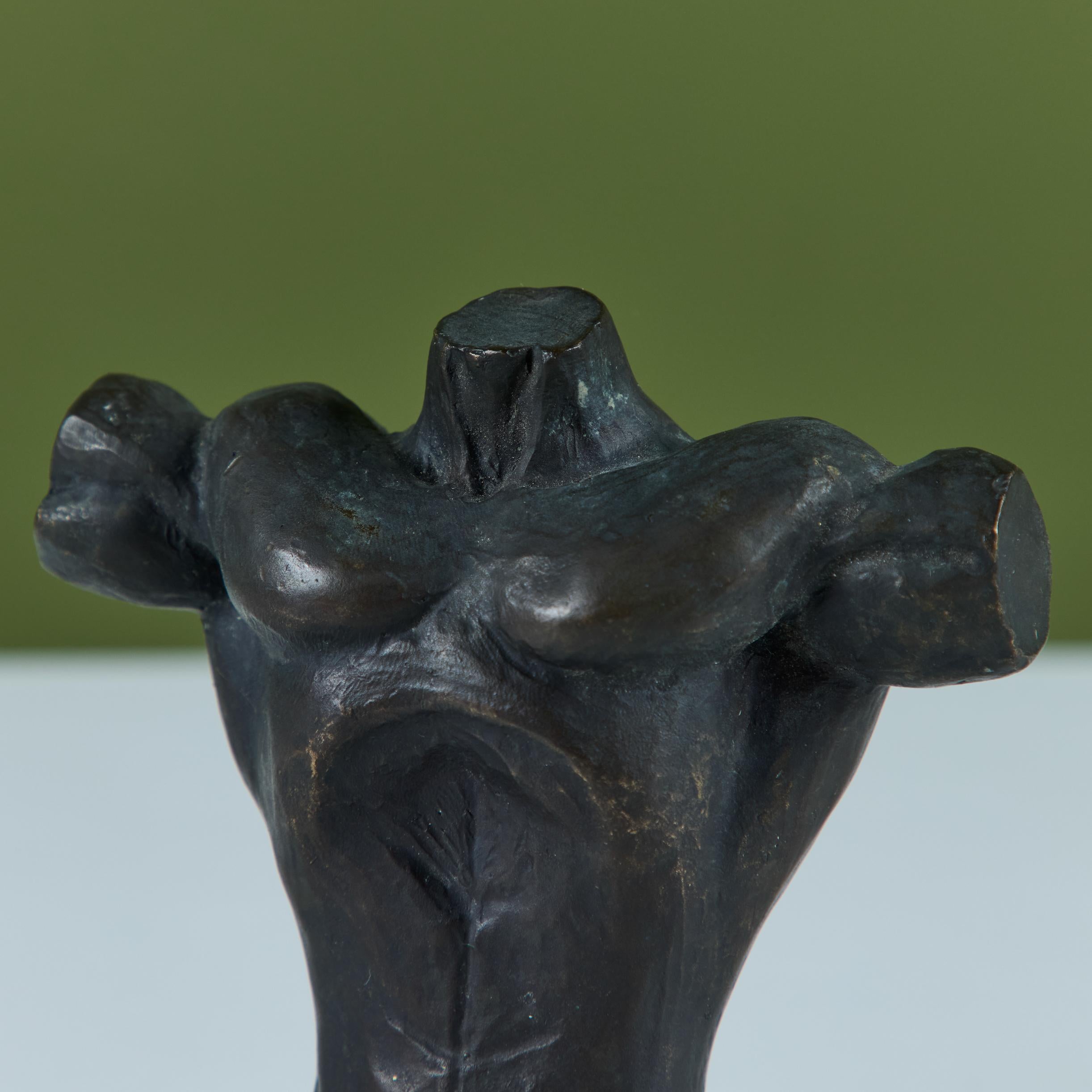 Torso maschile in bronzo massiccio in vendita 4