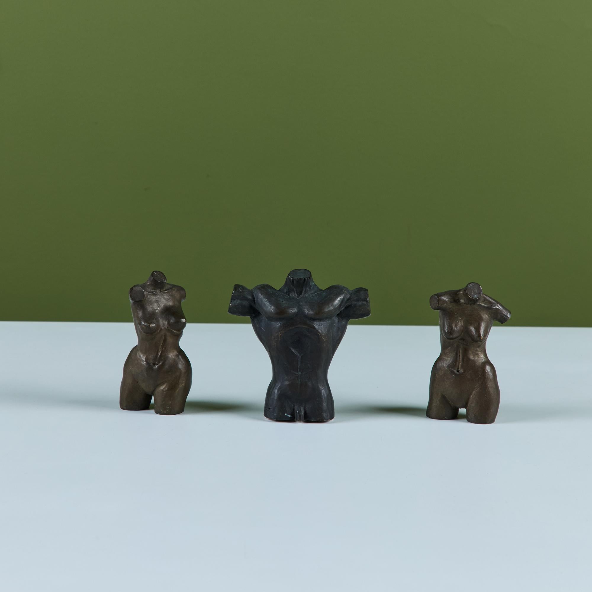 Torso maschile in bronzo massiccio in vendita 7