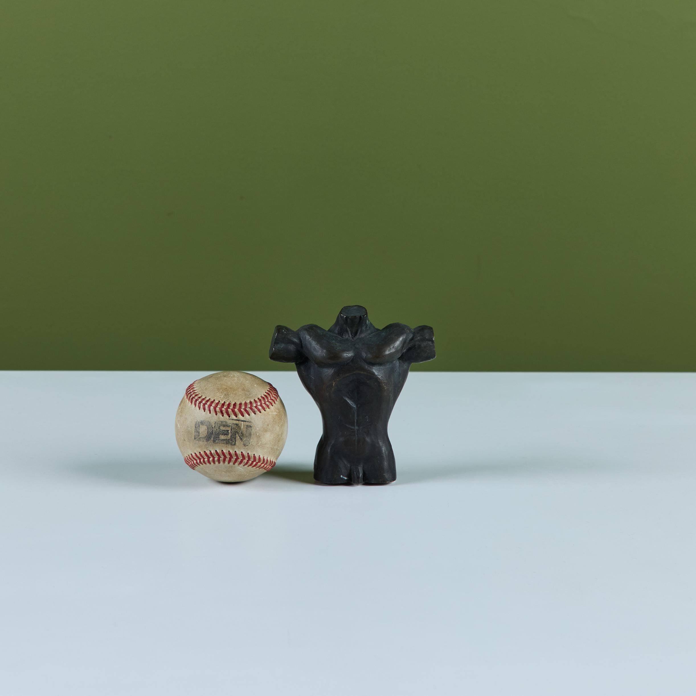 Mid-Century moderno Torso maschile in bronzo massiccio in vendita