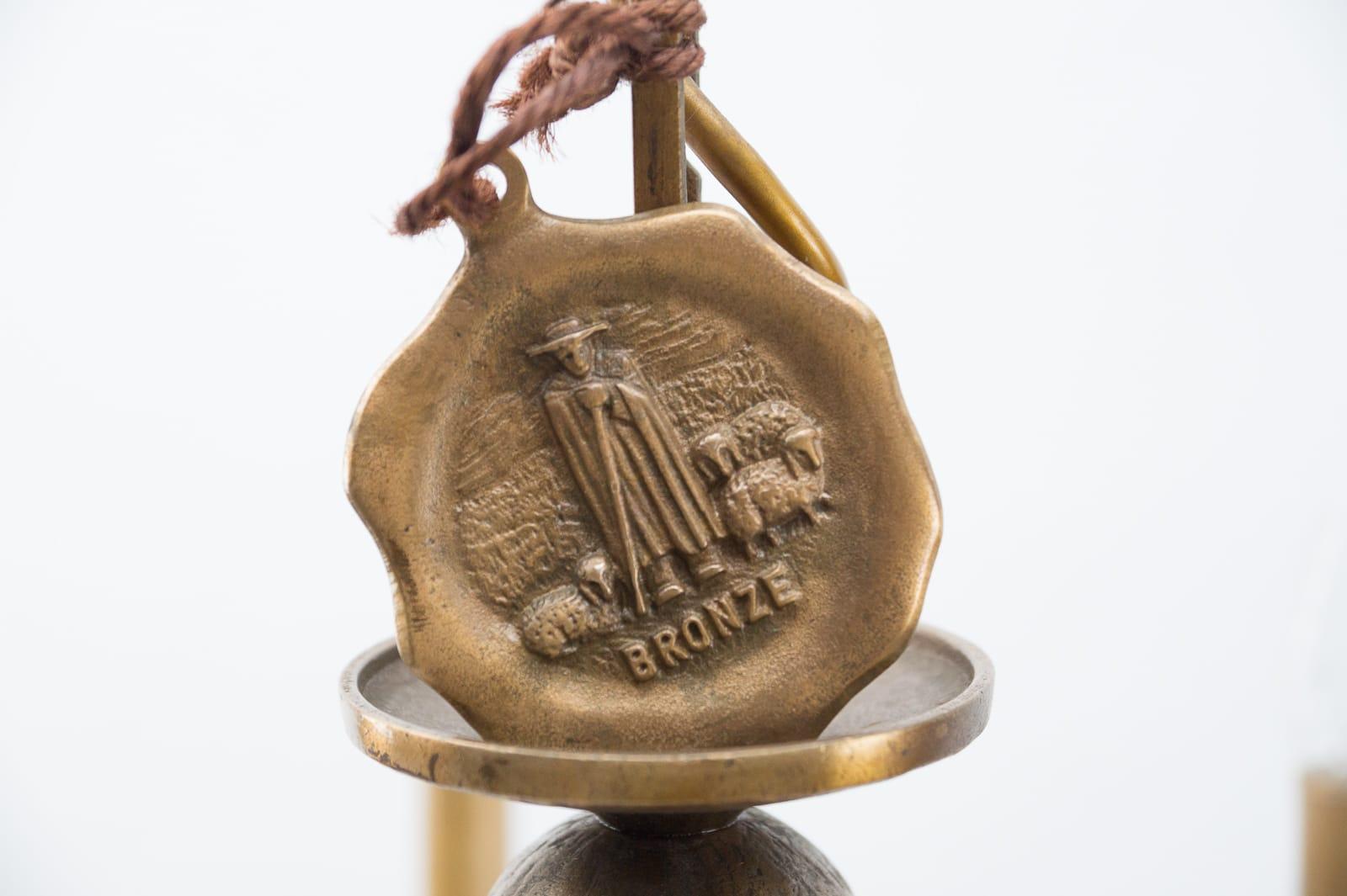 Solid Bronze Midcentury Ceiling Sputnik Lamp, 1960s For Sale 2