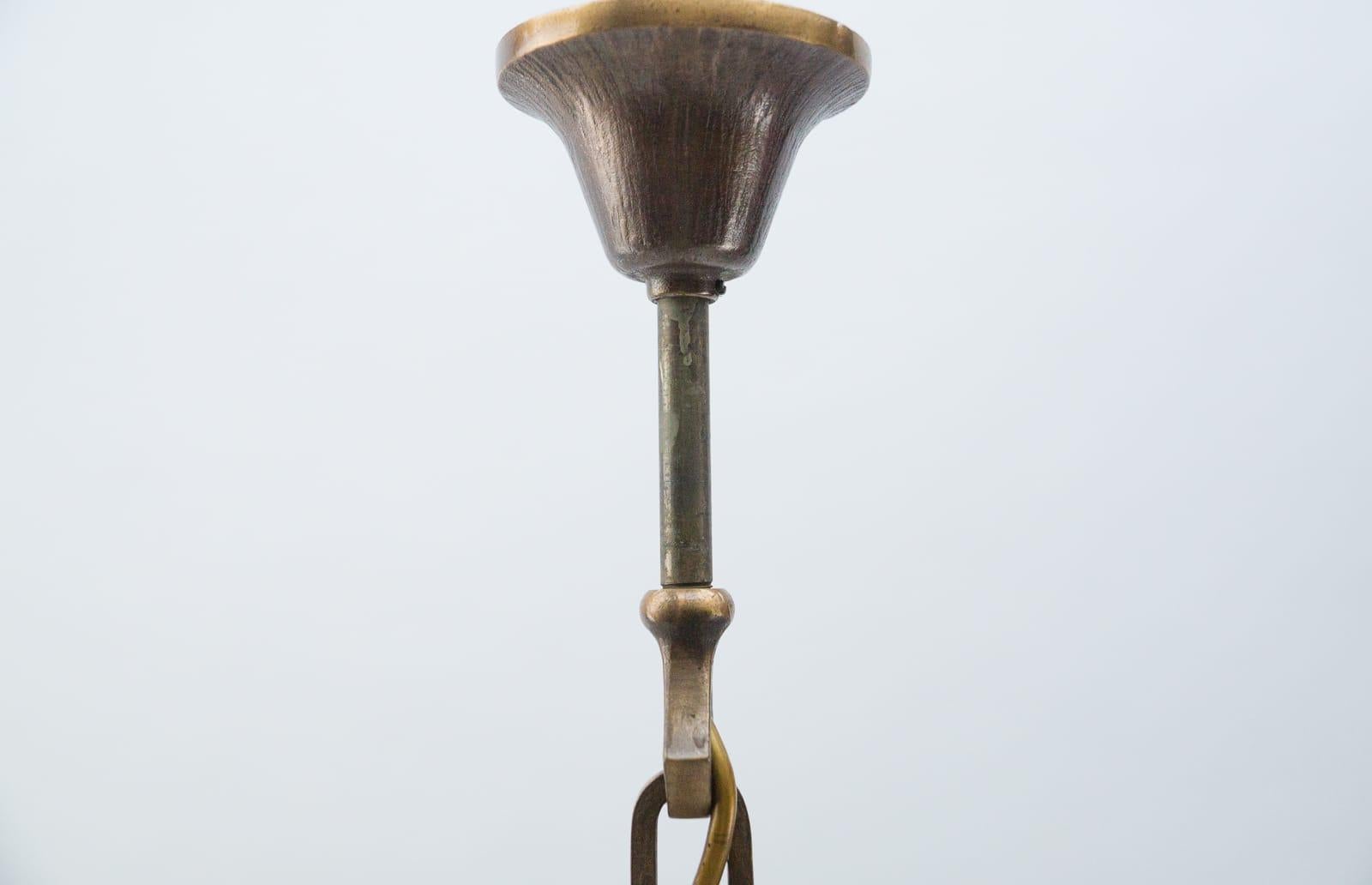 Solid Bronze Midcentury Ceiling Sputnik Lamp, 1960s For Sale 6
