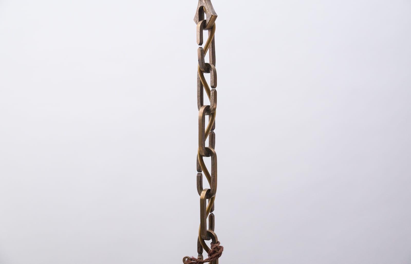 Solid Bronze Midcentury Ceiling Sputnik Lamp, 1960s For Sale 7