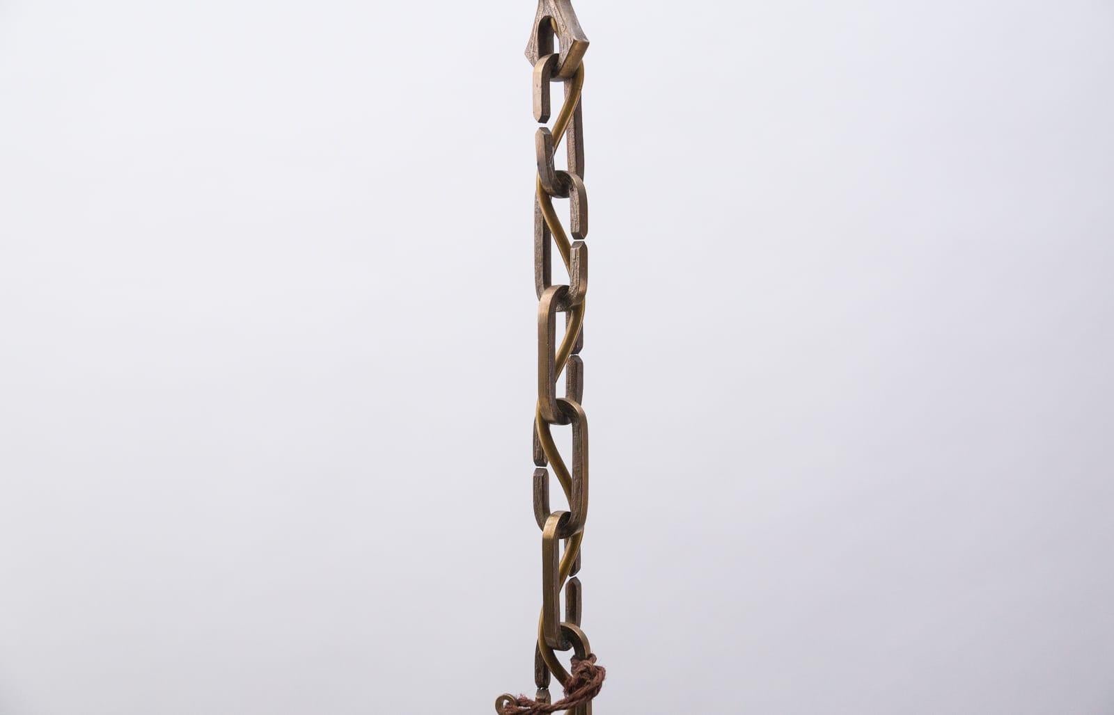 Lampada Sputnik da soffitto in bronzo massiccio del Medioevo, anni '60 in vendita 6