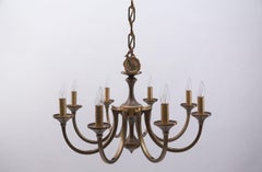 Sputnik-Deckenleuchte aus massiver Bronze aus der Mitte des Jahrhunderts, 1960er Jahre