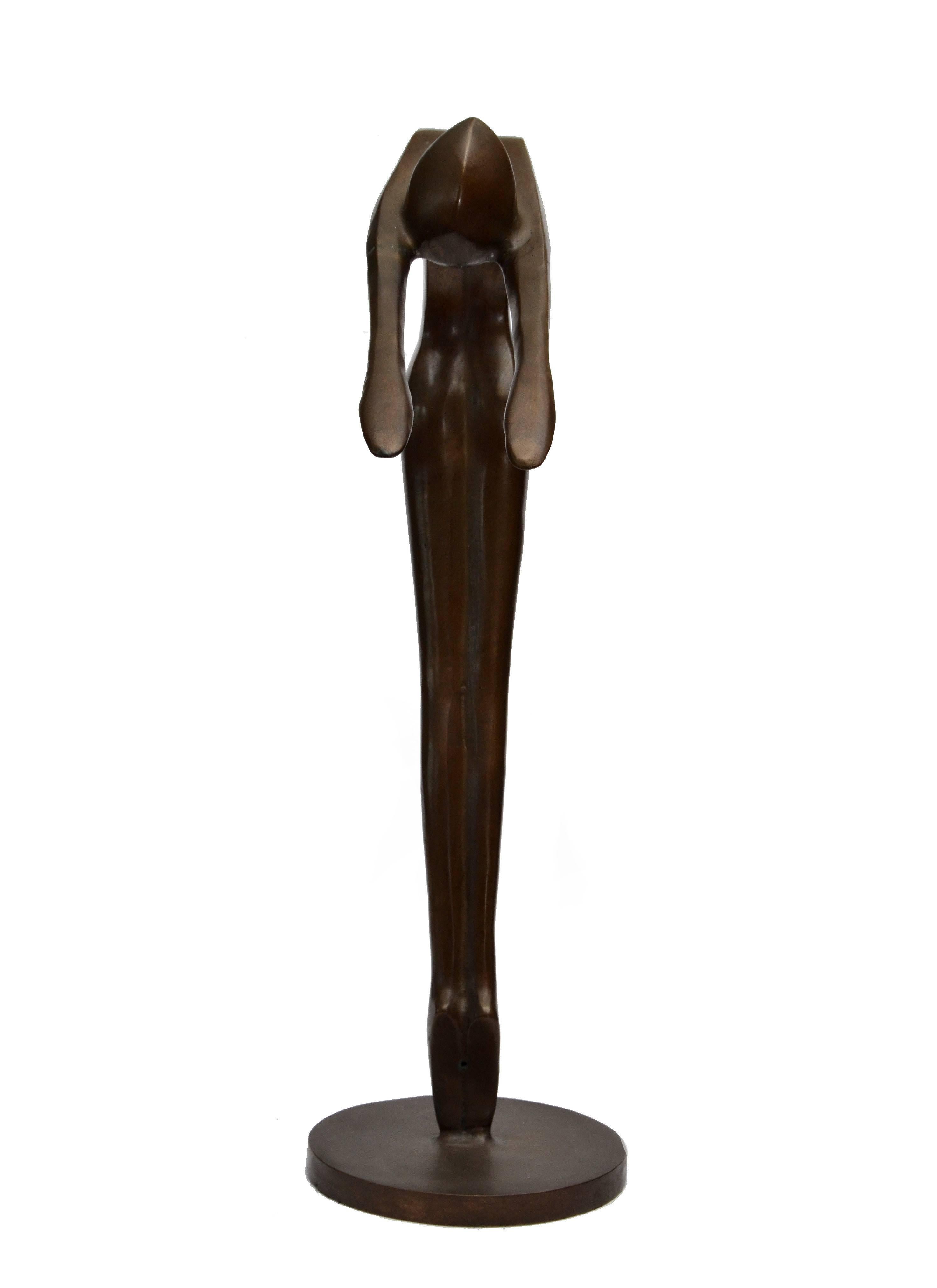 Solid Bronze Nude Ballerina Dancer Sculpture 6