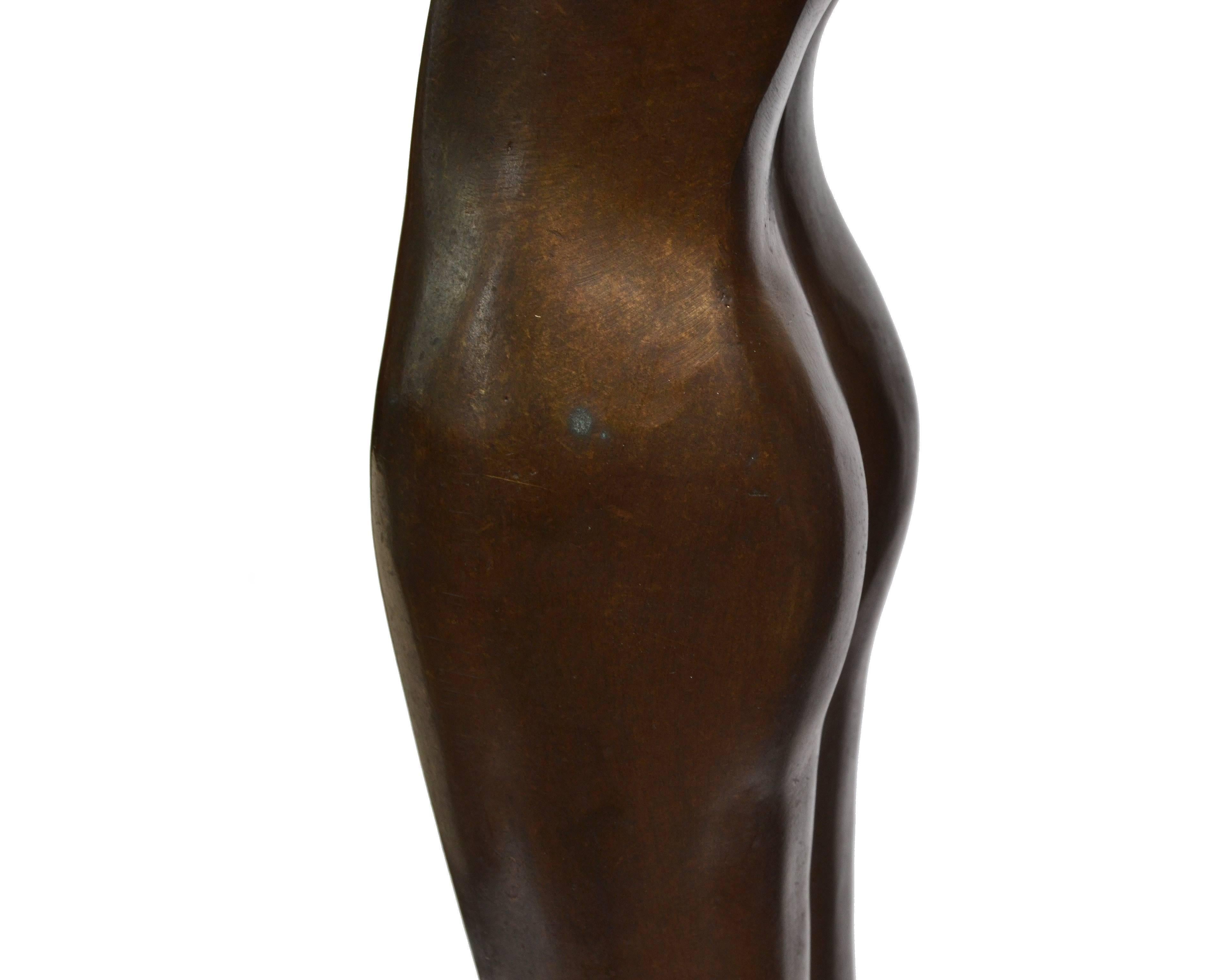 Solid Bronze Nude Ballerina Dancer Sculpture 2