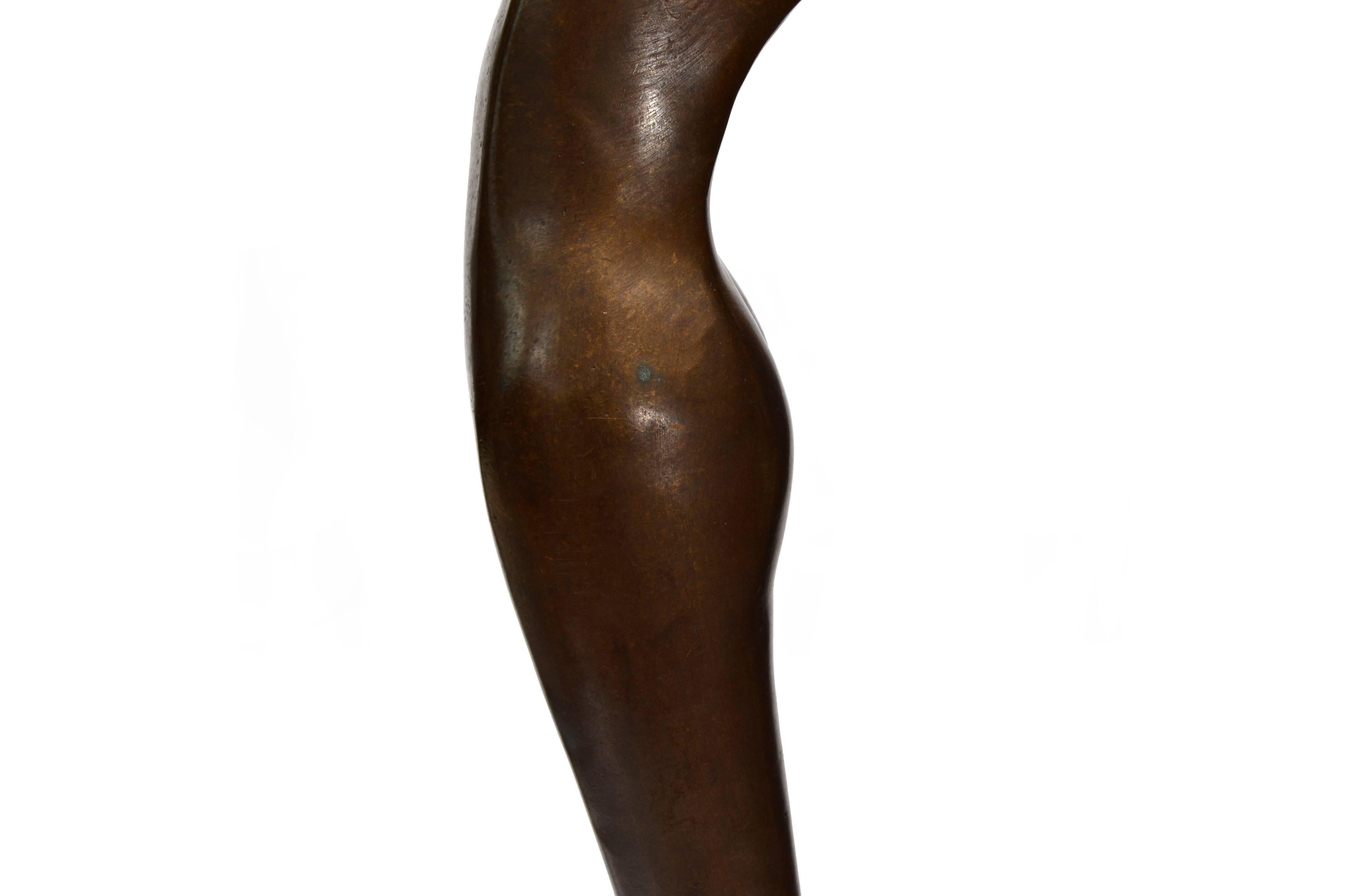 Solid Bronze Nude Ballerina Dancer Sculpture 3