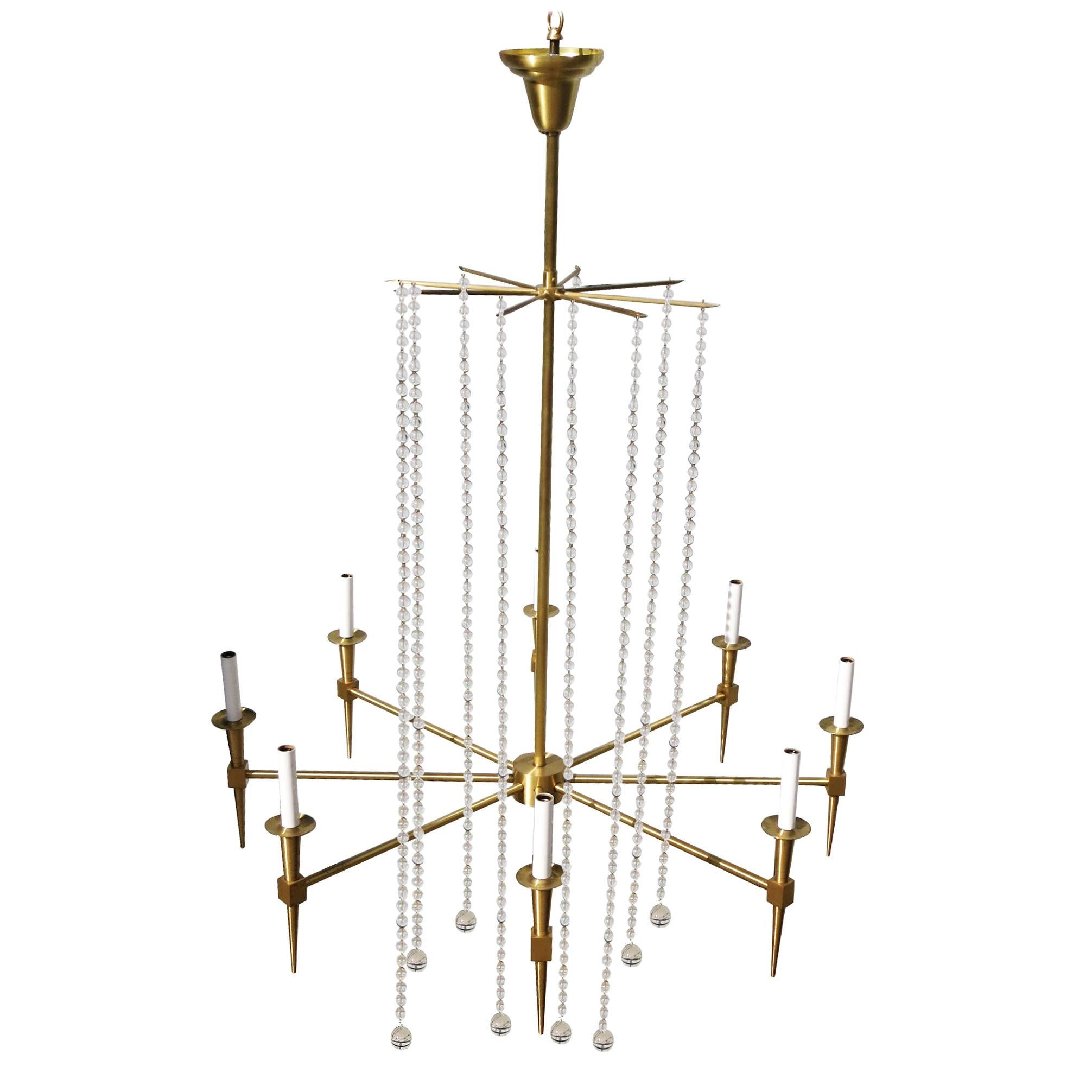 Large Converted Oil Lamp Crystal Chandelier at 1stDibs oil lamp