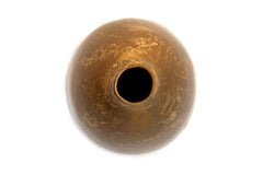 Solid Bronze 'Poppy' Vase / Vessel with Sculptural Shape in Gold Patina Finish