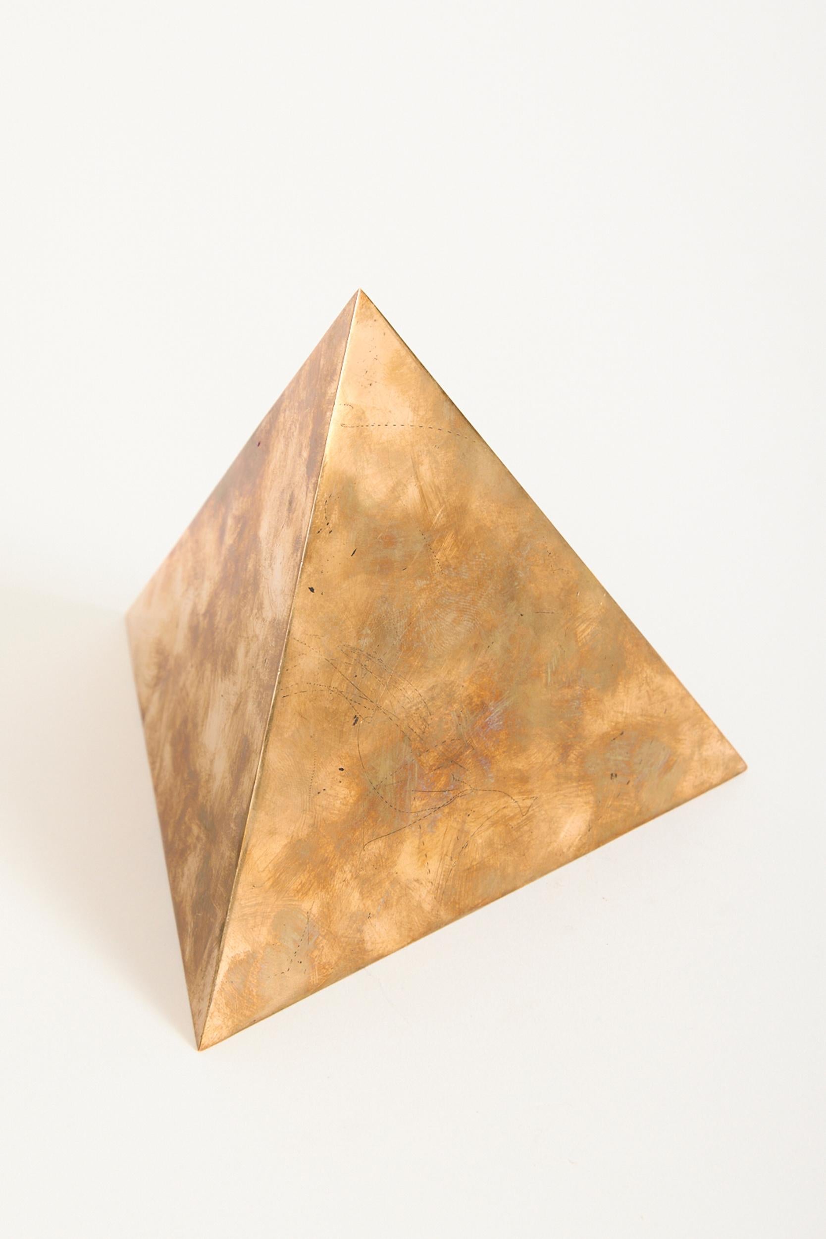 A large solid bronze pyramid 
France, 1970s

