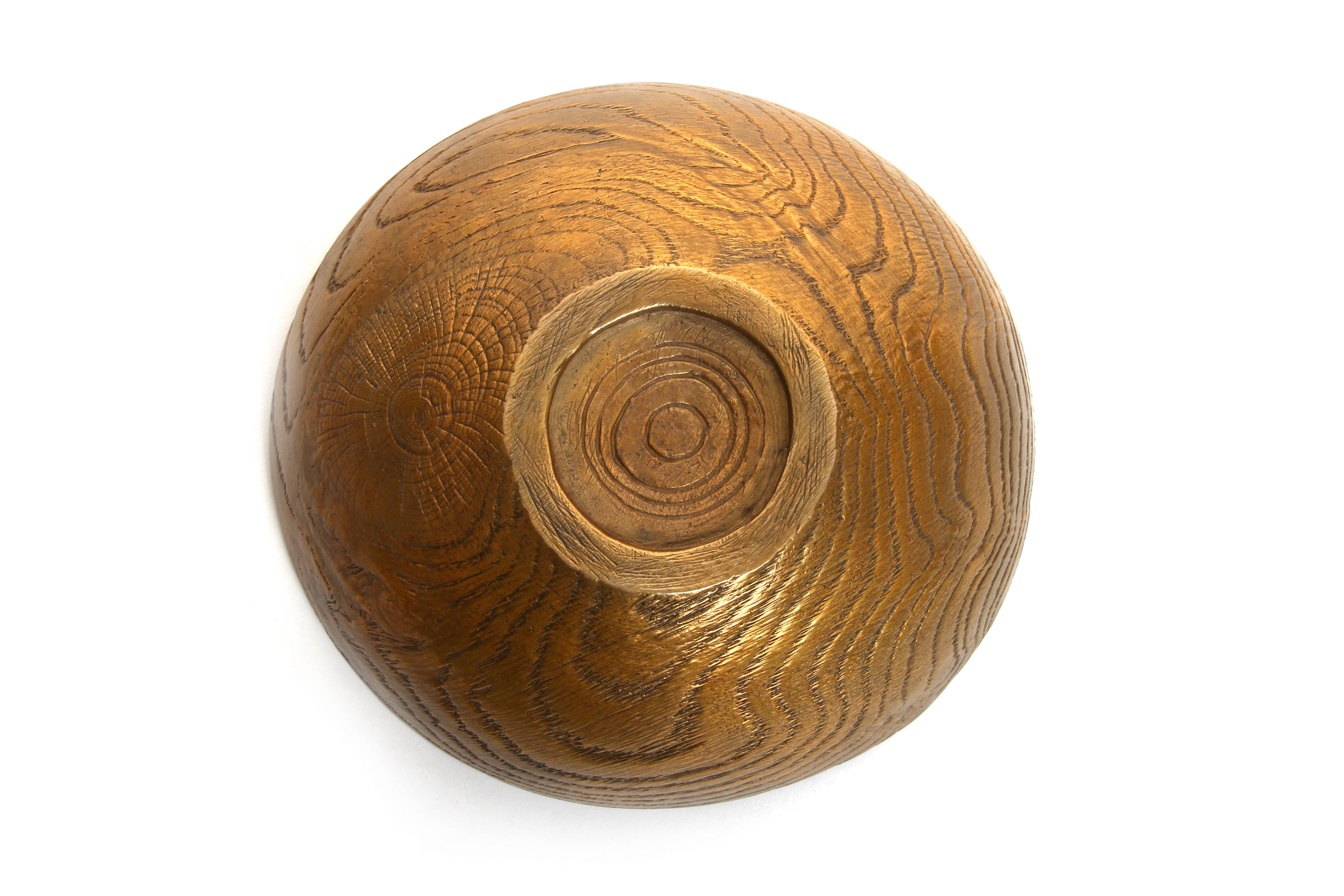 Solid Bronze Set ‘Everest’, ‘Alpine’ and ‘Flora’ Bowls with Wood Grain Texture For Sale 9