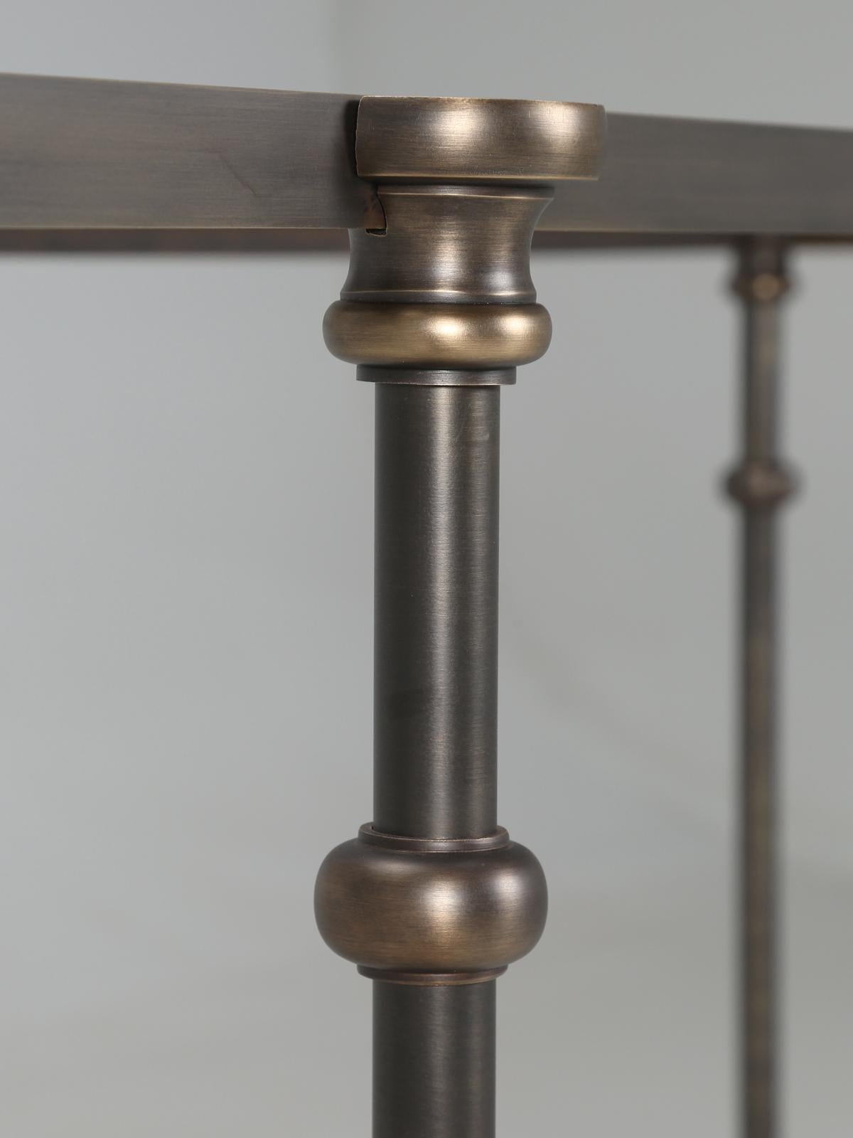 Cast Solid Bronze Sofa Table or Console Table from the Old Plank Collection Any Size For Sale