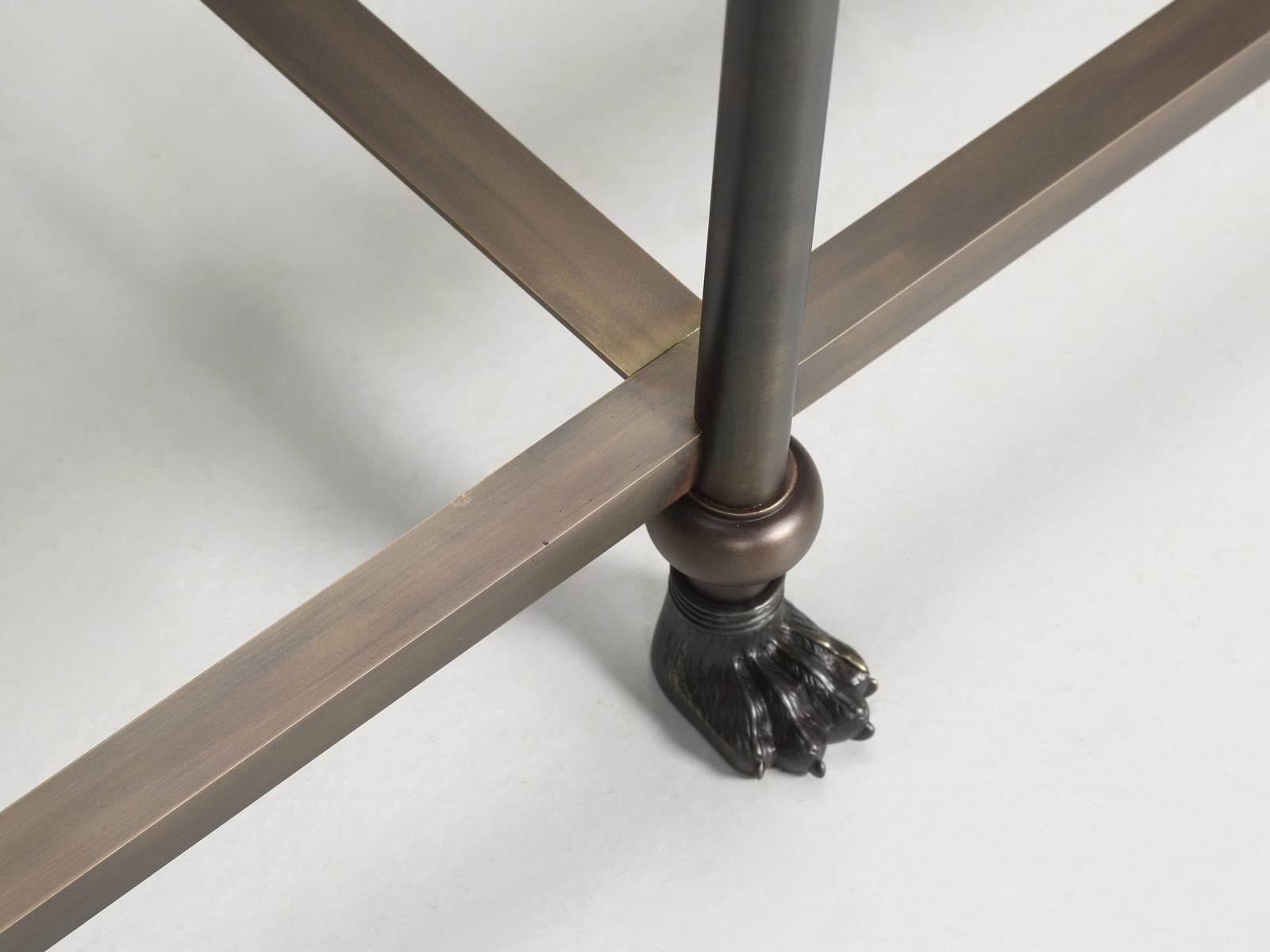 Bronzo Tavolo da divano o consolle in bronzo massiccio della collezione Old Plank Qualsiasi dimensione in vendita