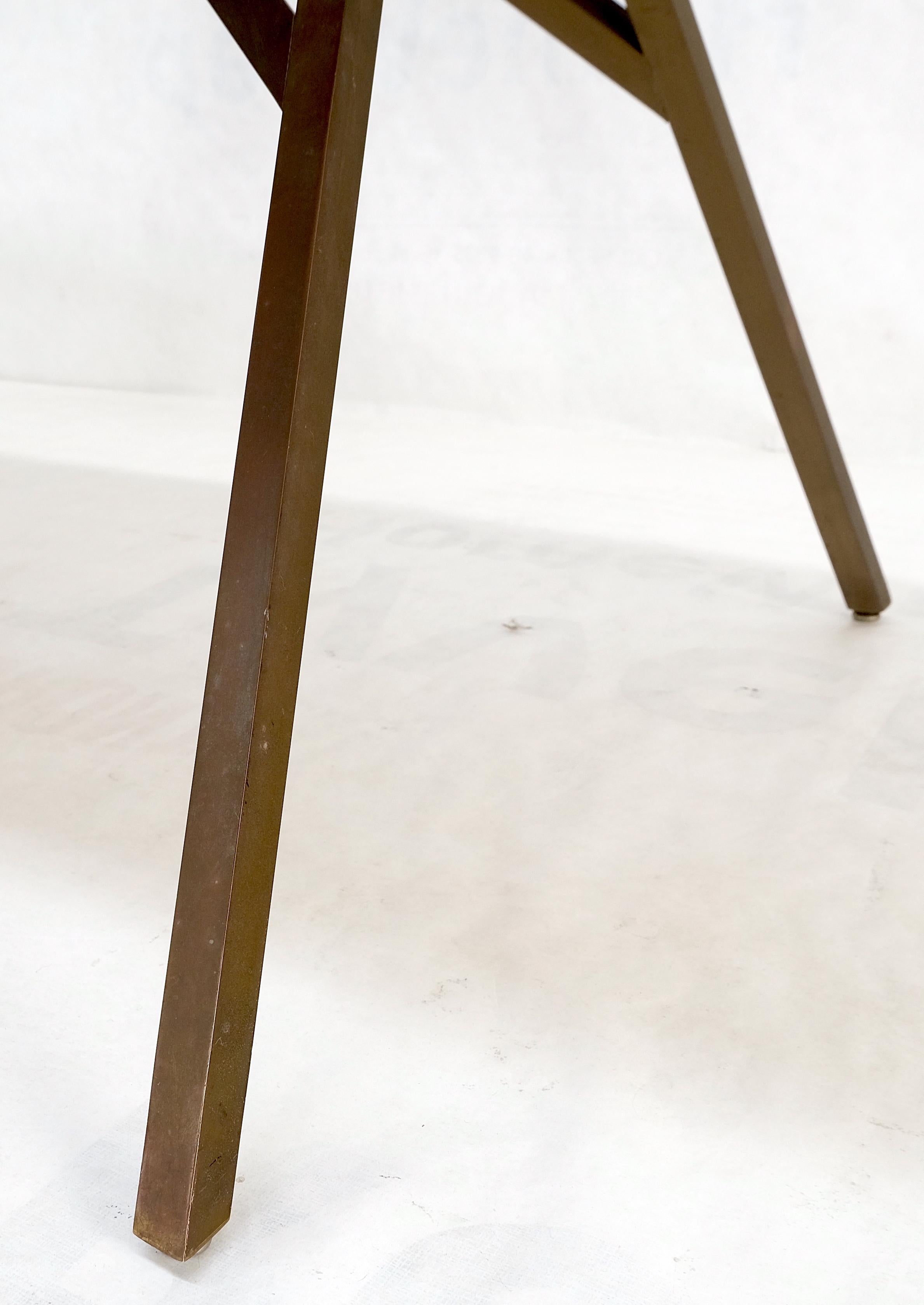 Solid Bronze Square Profile Two Extension Boards Walnut Top Dining Table Mint ! en vente 6