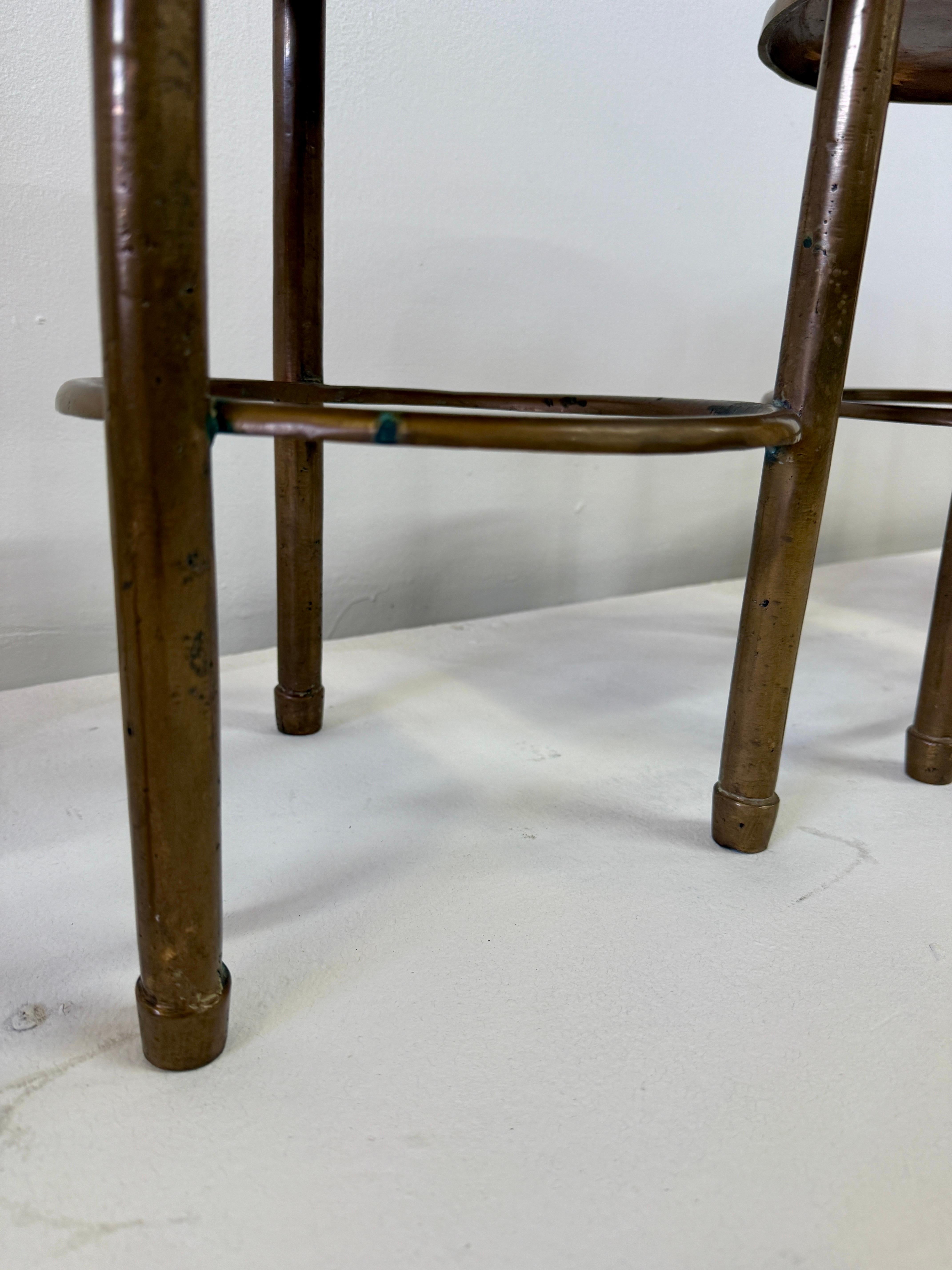 Solid Bronze Vintage Yacht Stools or Side Tables - 4 Available For Sale 4