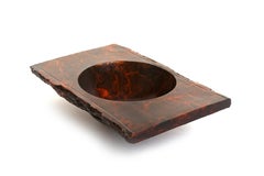 Solid Bronze "Zion" Bowl or Vessel with Natural Edge and Red Patina, in Stock