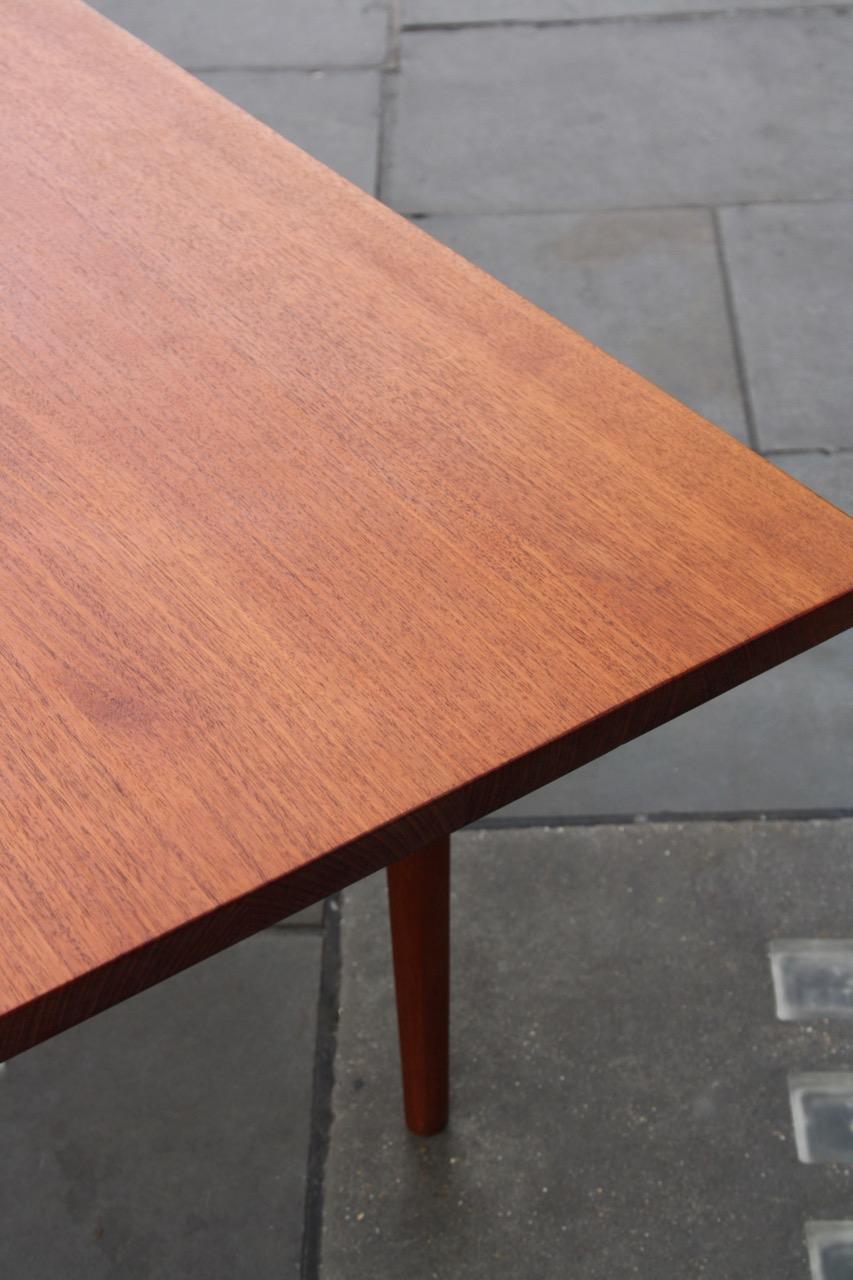 Solid Burmese Teak Table, Designed by Hans Wegner, 1950s In Good Condition For Sale In London, GB