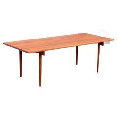 Solid Burmese Teak Table, Designed by Hans Wegner, 1950s