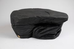 Solid Burnt Wood, Sculptural Stool/Side Table, Rock, Original Design, Logniture