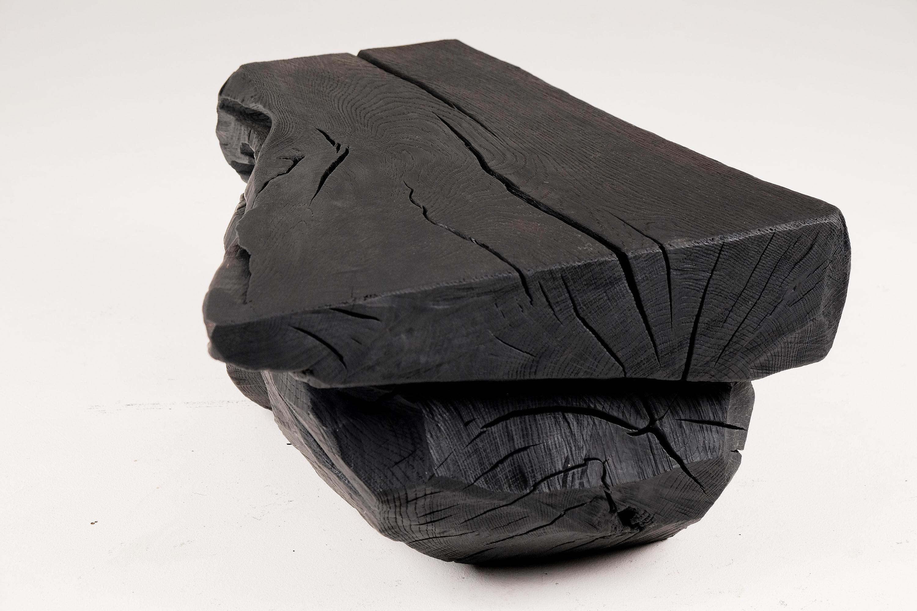 Solid Burnt Wood, Sculptural Bench/Side table  Original Design, Jownik In New Condition For Sale In Stara Gradiška, HR