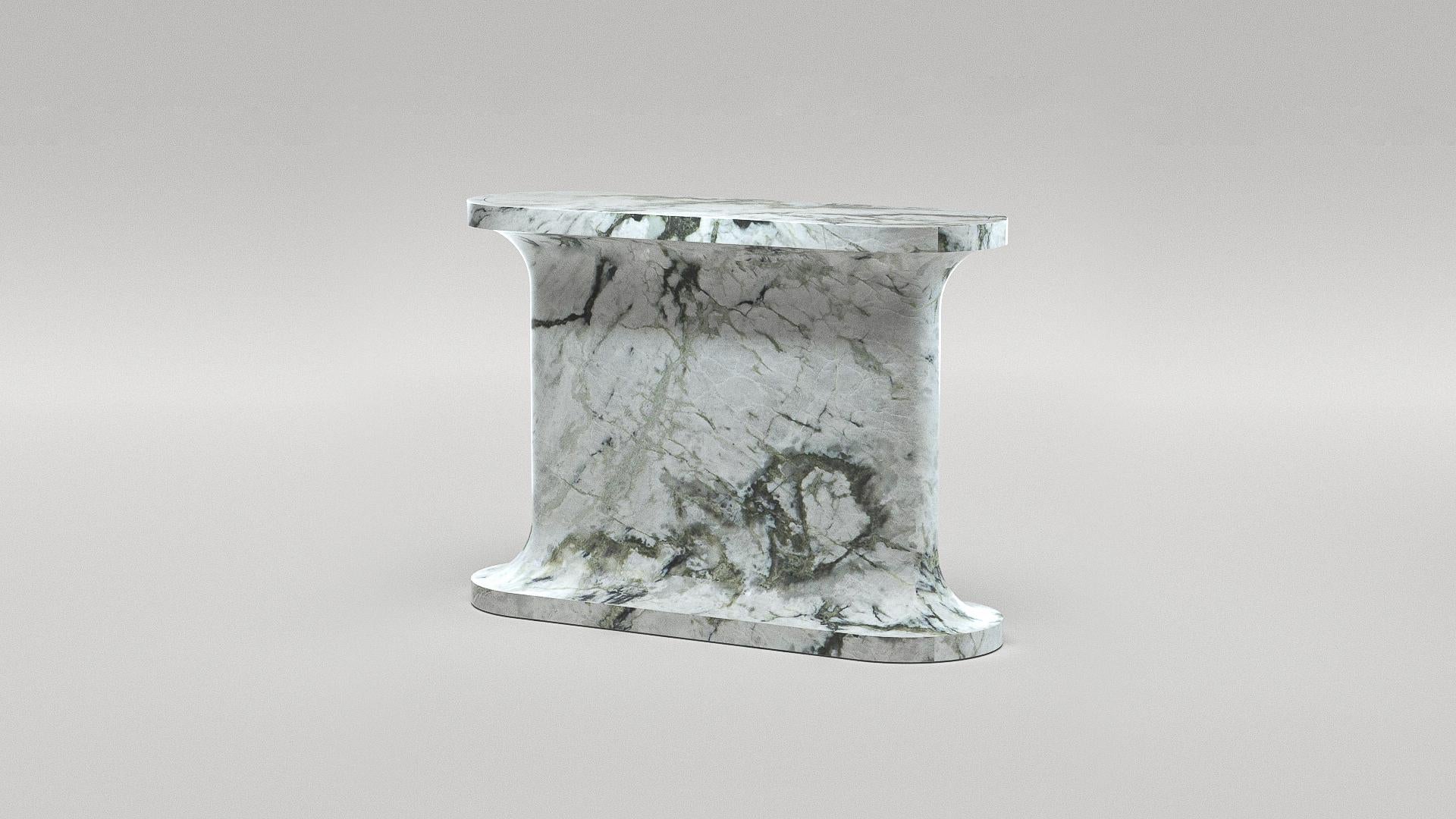Contemporary Solid Calacatta Verde Romie I Console by Arthur Vallin For Sale