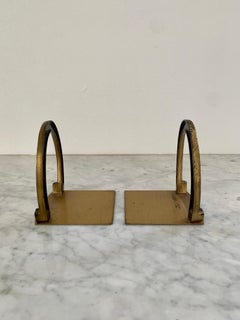 Solid Cast Brass Horseshoe Bookends