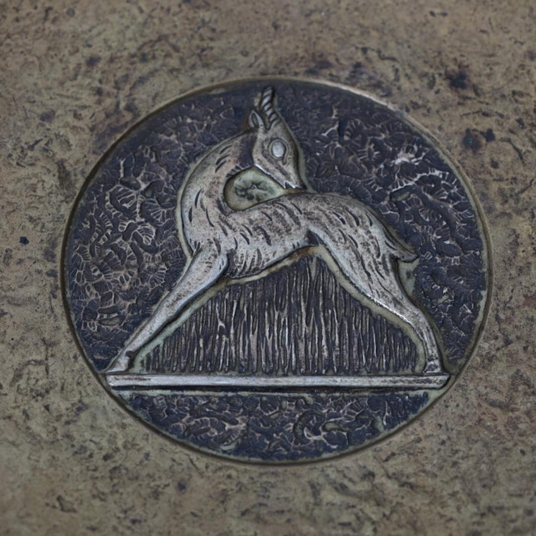 Mid-20th Century Solid Cast Bronze Footed Dish by Evan Jensen for Københaven For Sale