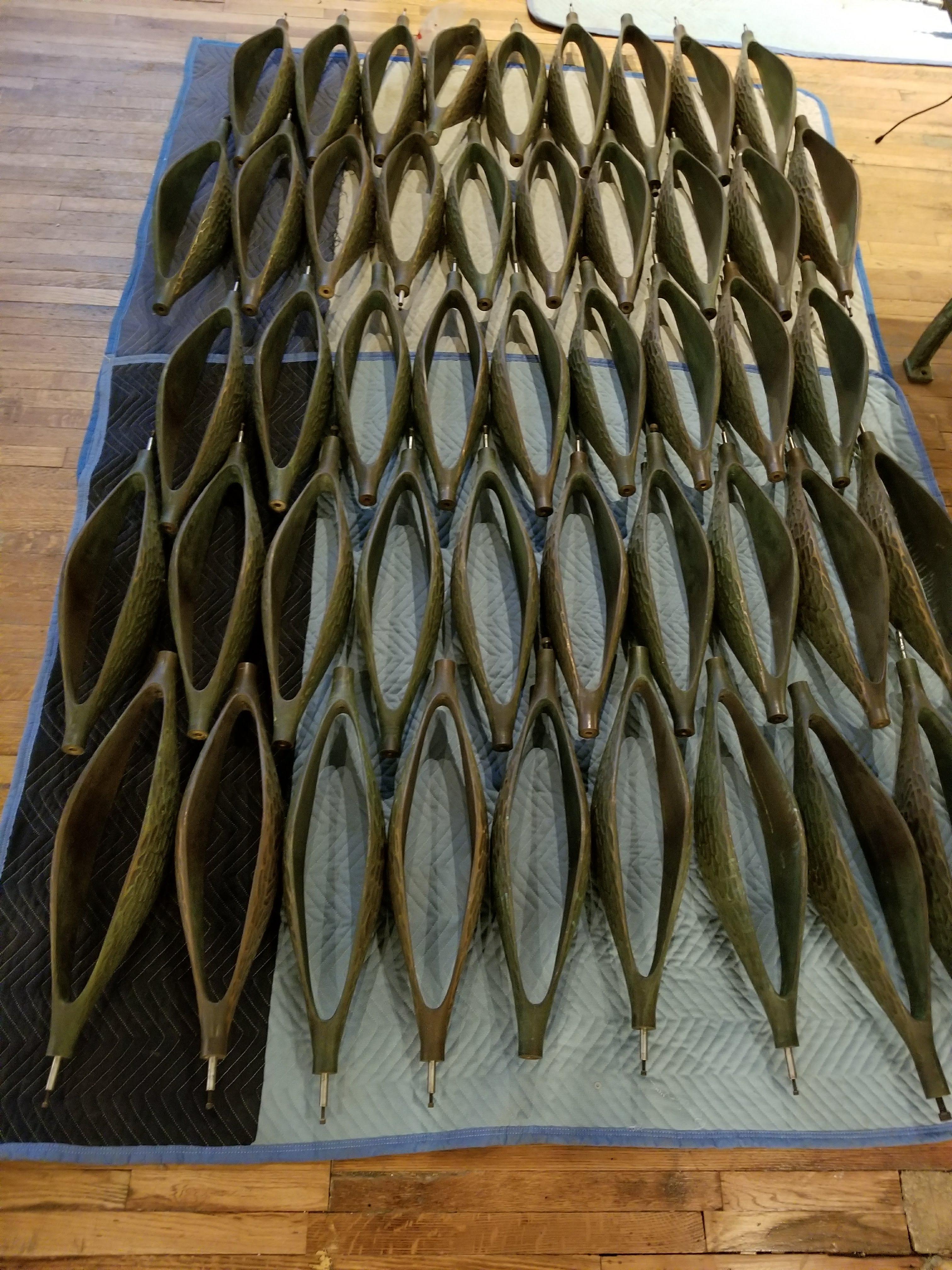 Solid Cast Bronze Large Scale Room Divider Syracuse, NY 1964 For Sale 6
