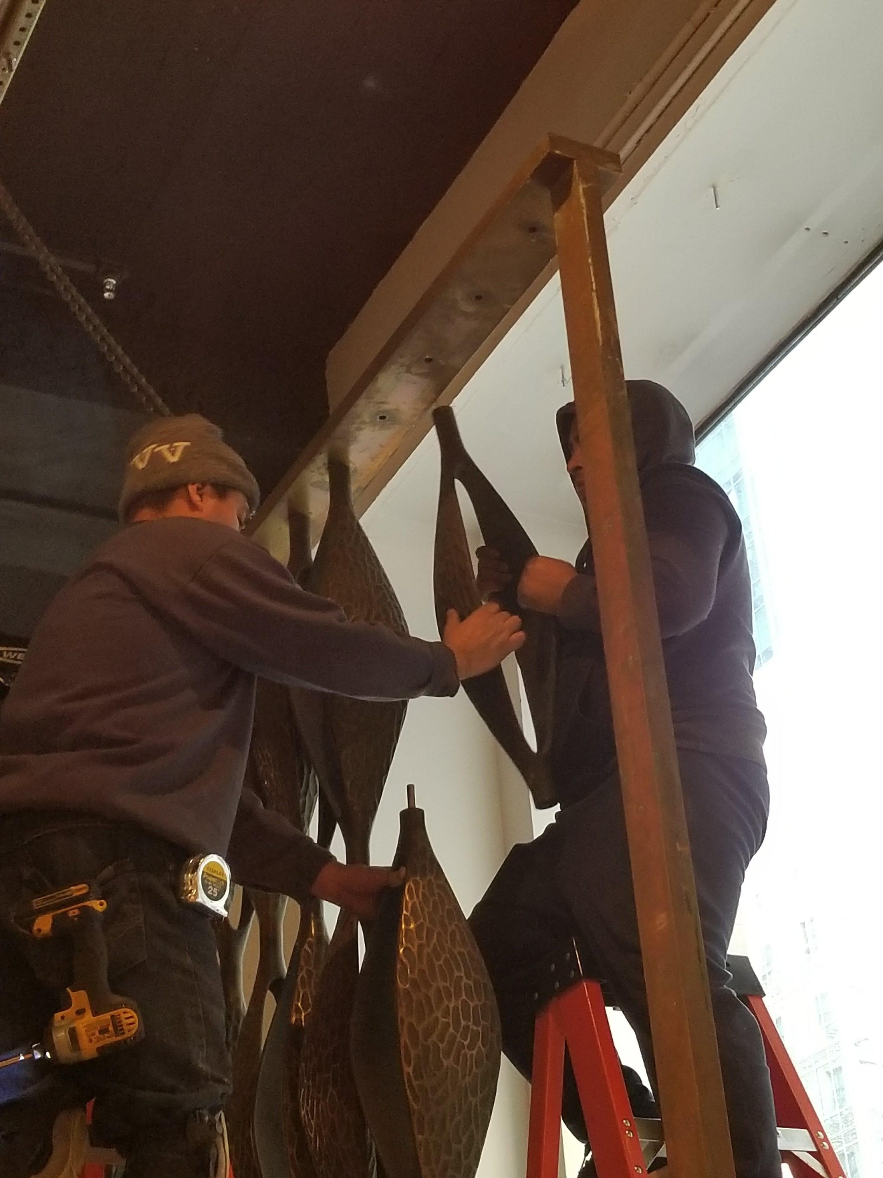 Solid Cast Bronze Large Scale Room Divider Syracuse, NY 1964 For Sale 7