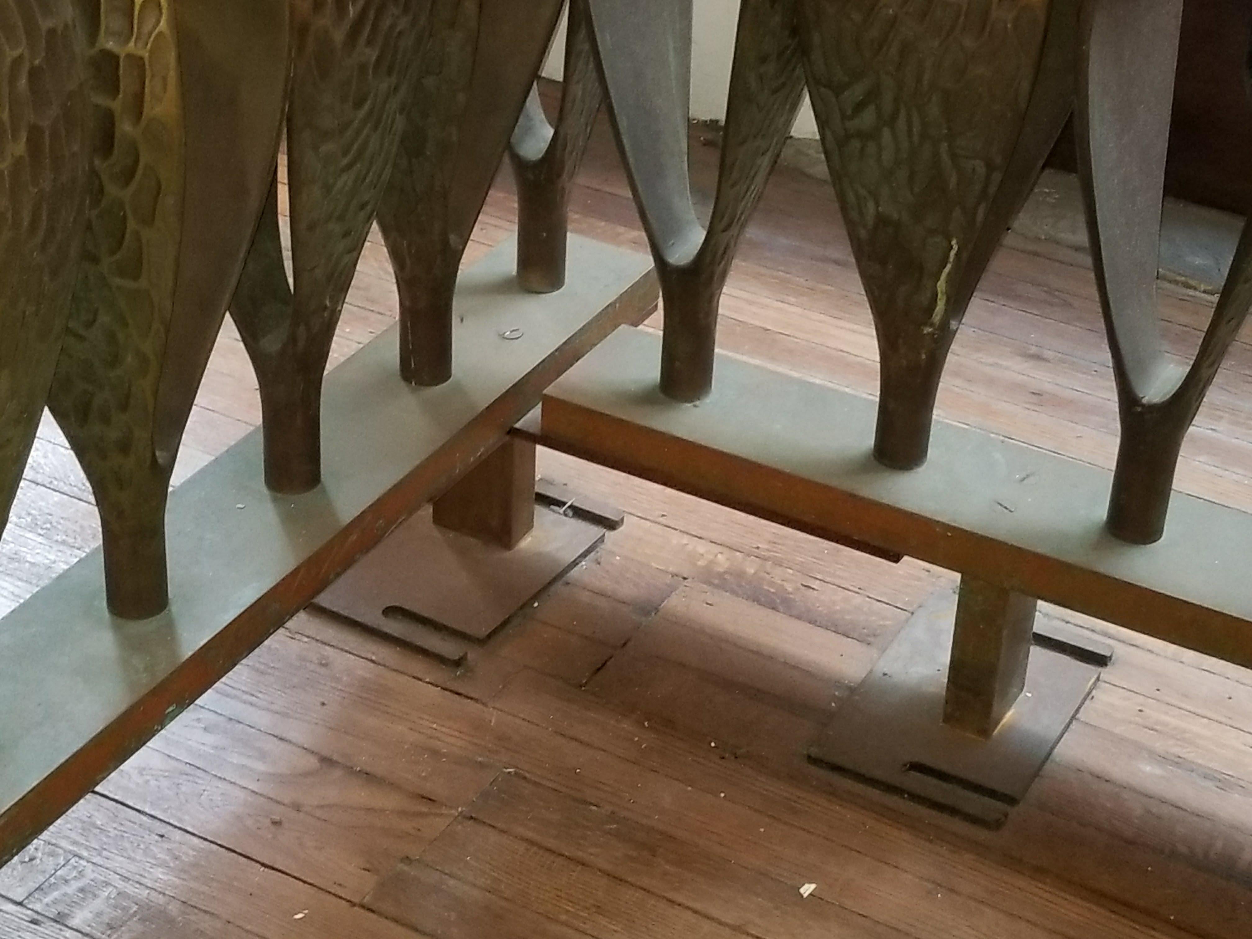 Solid Cast Bronze Large Scale Room Divider Syracuse, NY 1964 For Sale 10