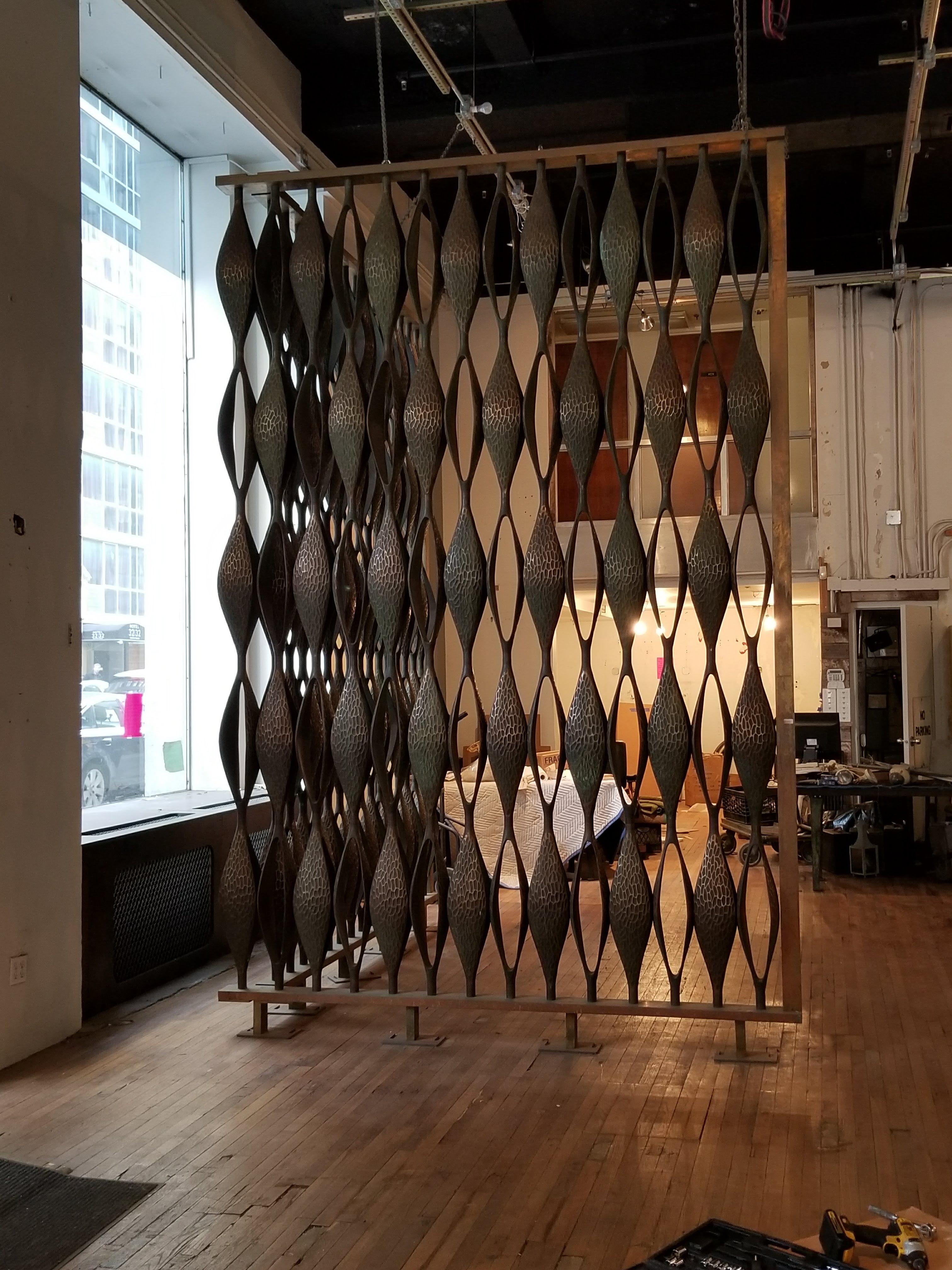 Solid Cast Bronze Large Scale Room Divider Syracuse, NY 1964 For Sale 12