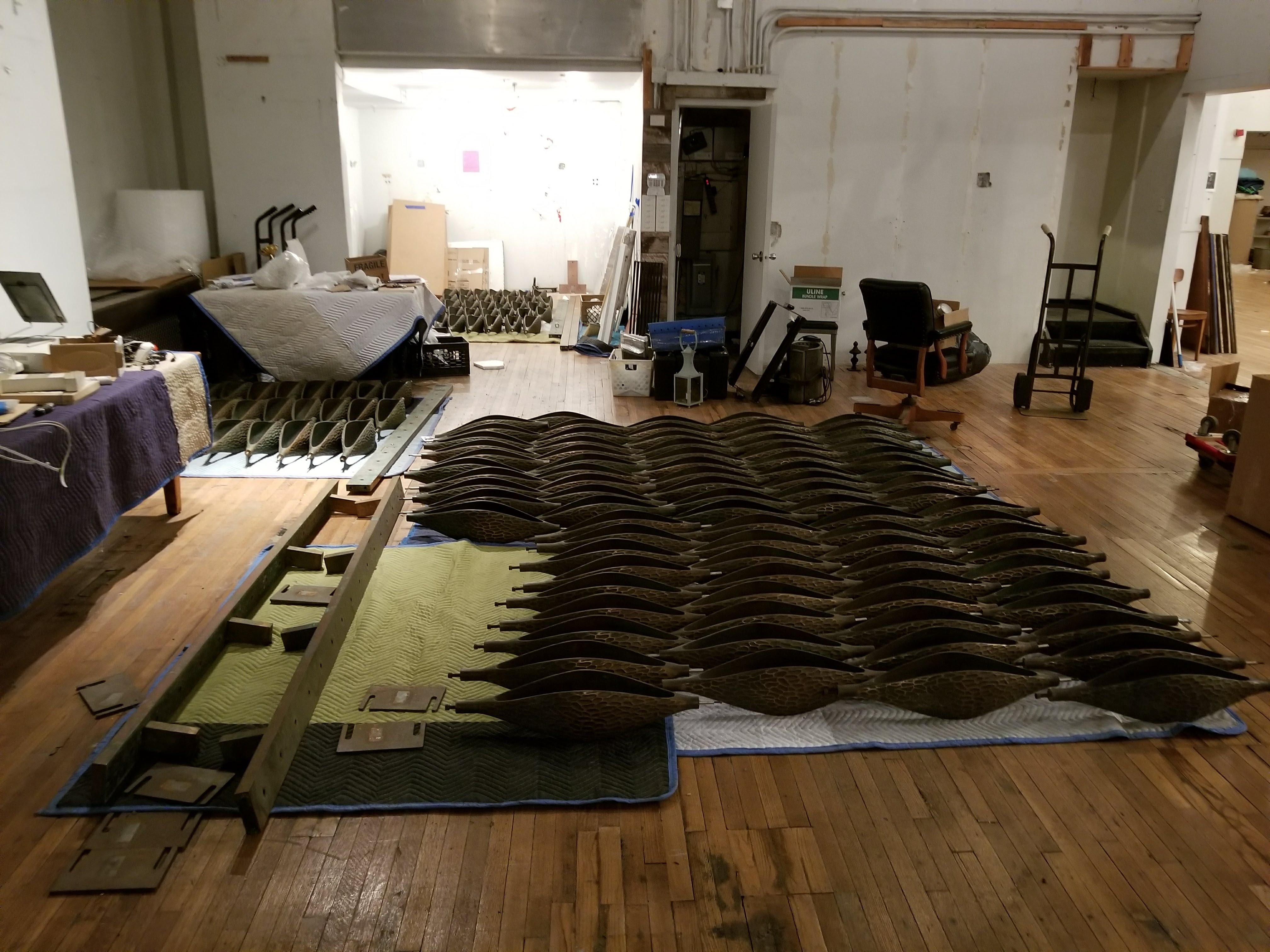 Solid Cast Bronze Large Scale Room Divider Syracuse, NY 1964 For Sale 13