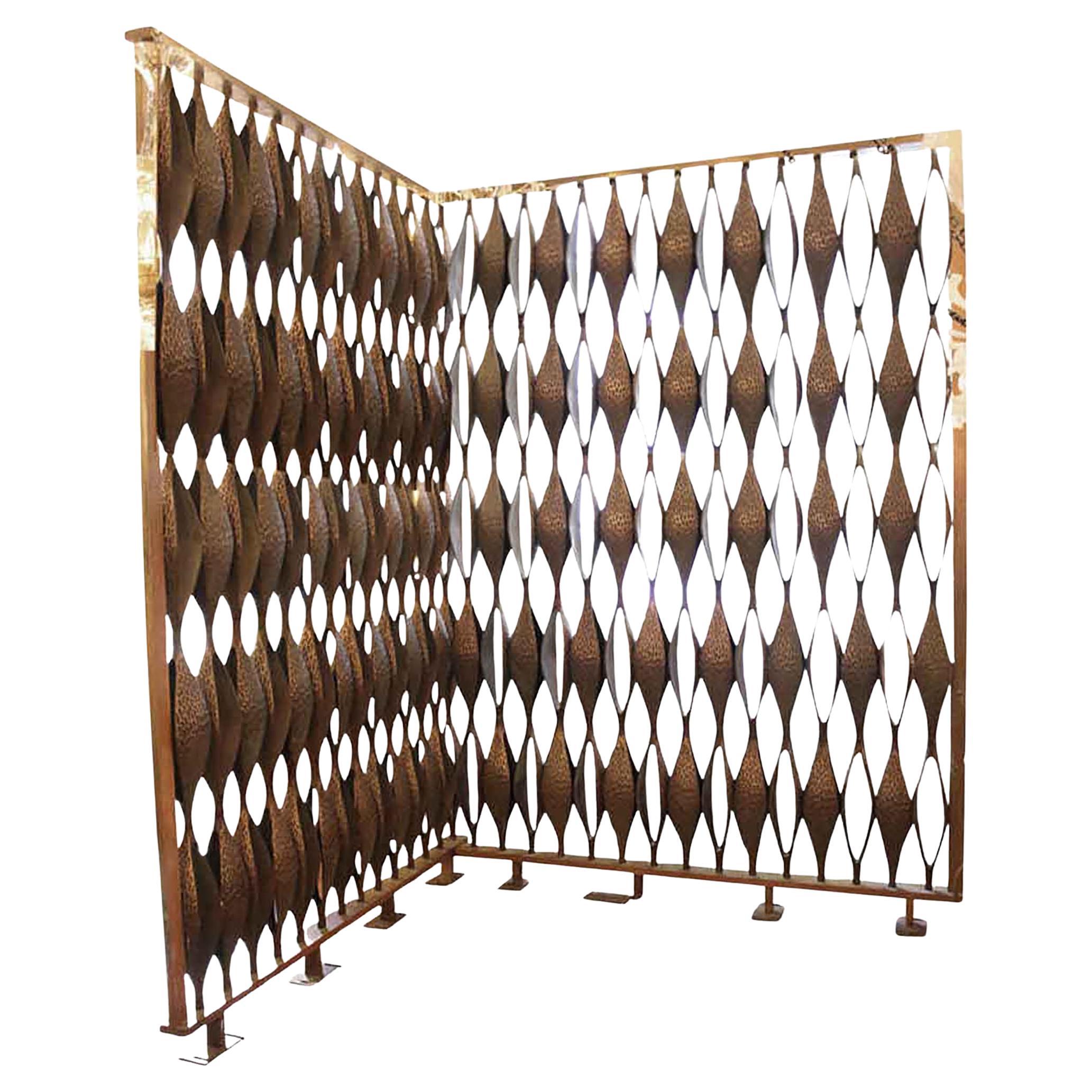 Solid Cast Bronze Large Scale Room Divider Syracuse, NY 1964