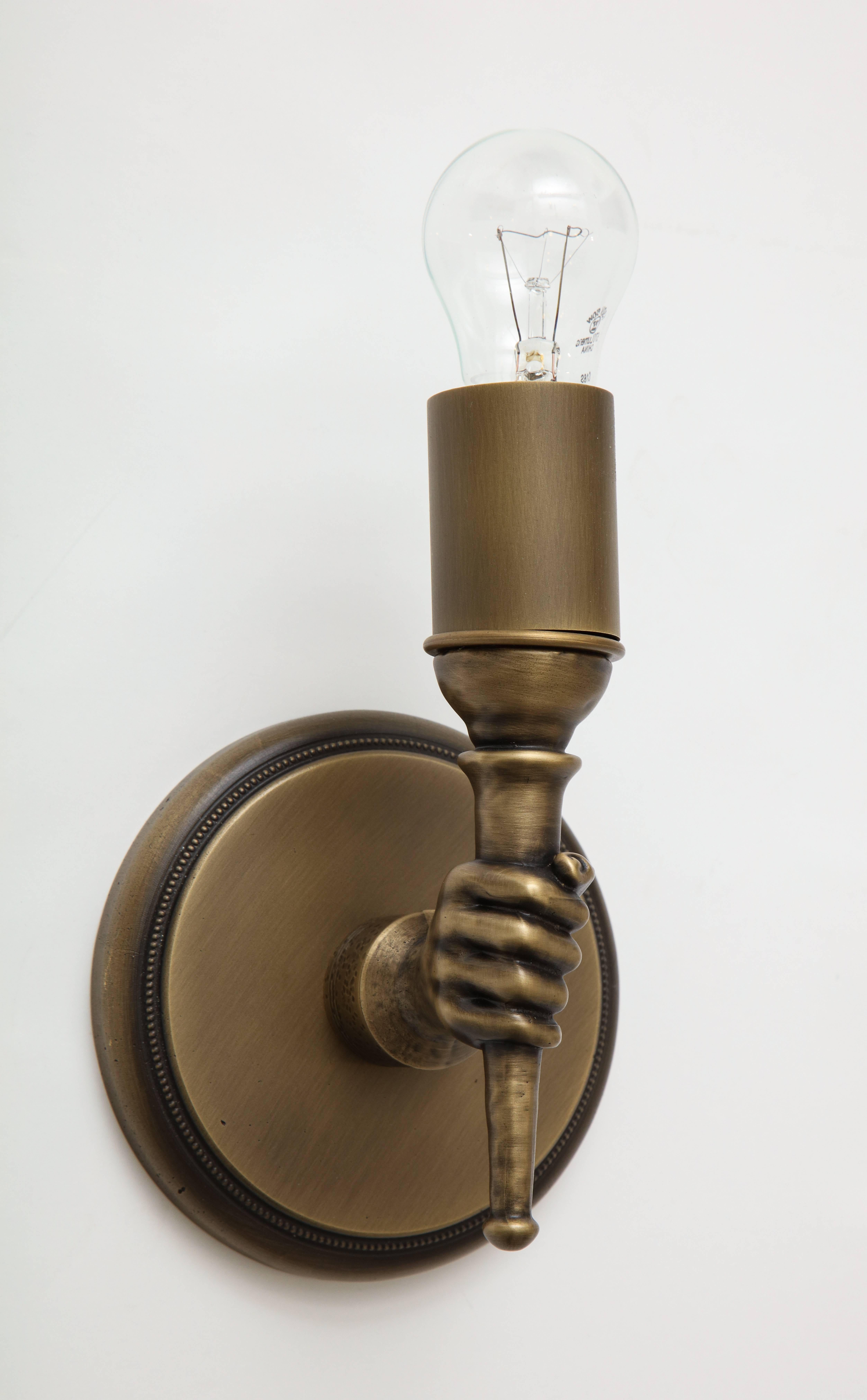 Solid Cast Hand Sconce  9
