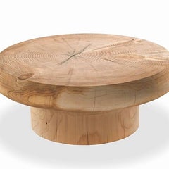 Solid Cedar Round Coffee Table