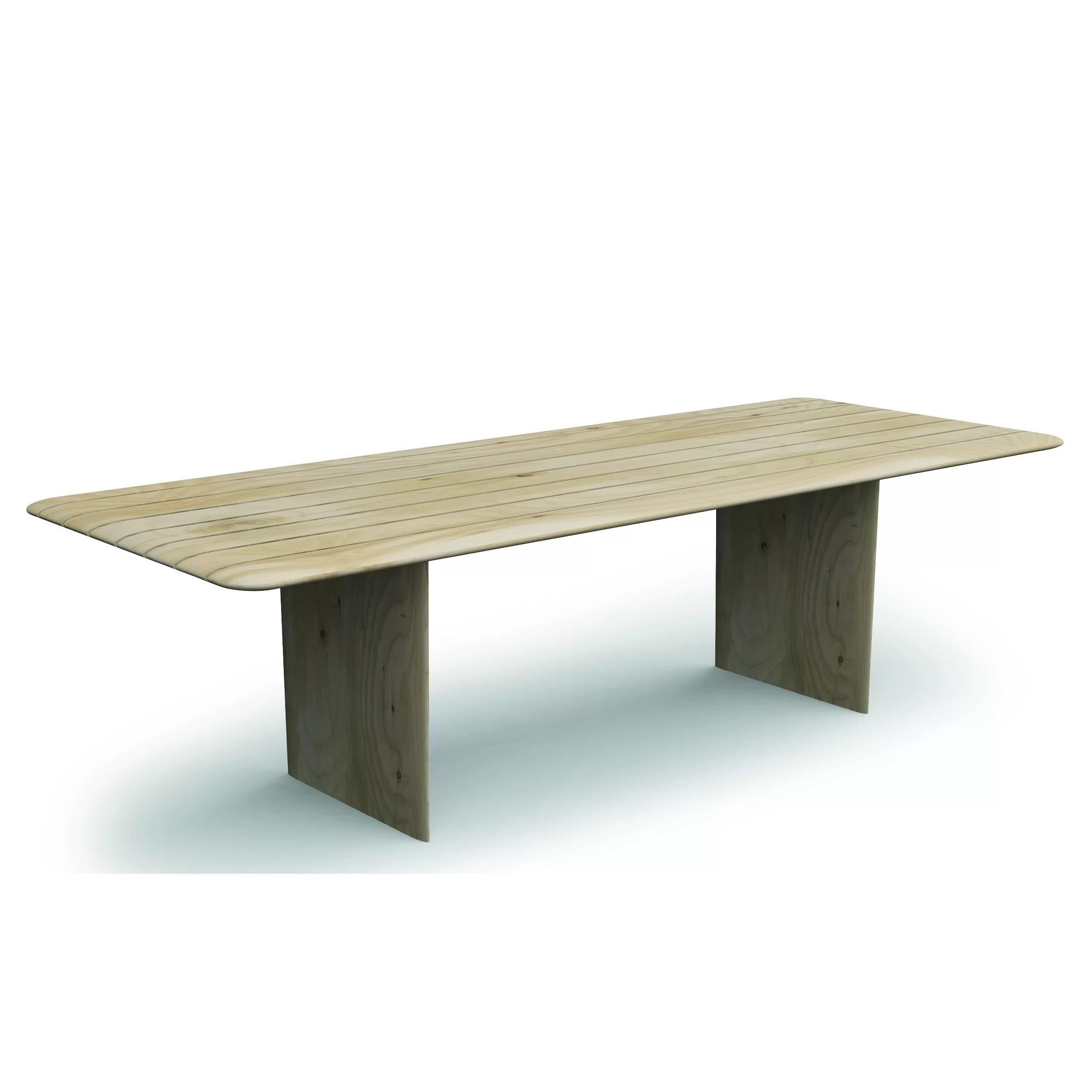 Moderne Table de salle à manger d'extérieur, quatre tabourets et banc en vente
