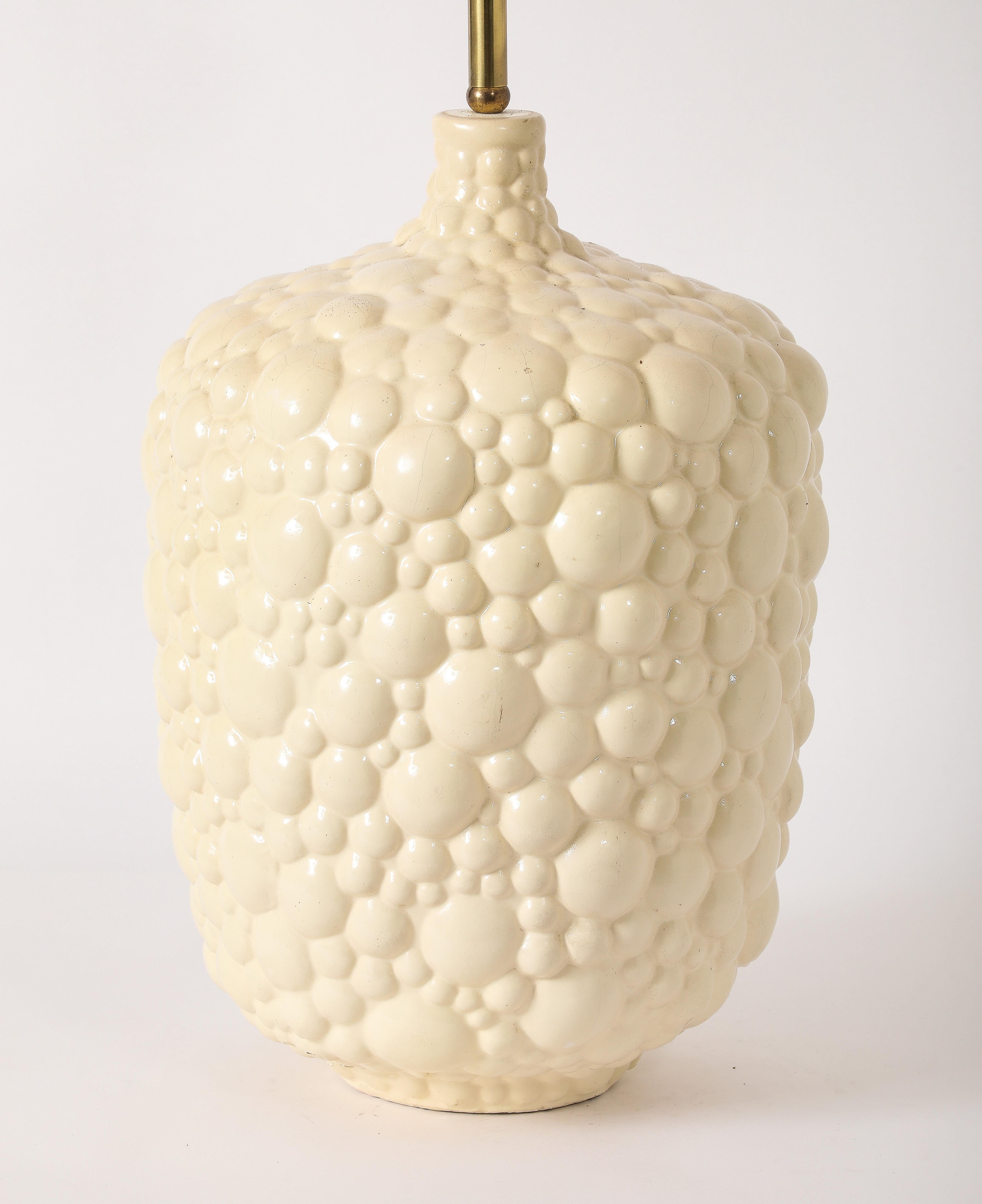 Lámpara de burbujas de cerámica maciza, EE.UU. Años 70 en venta 2