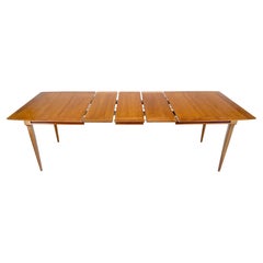 Solid Cherry Boat Shape 3x12" Extension Leaves Dining Banquet Table MINT!