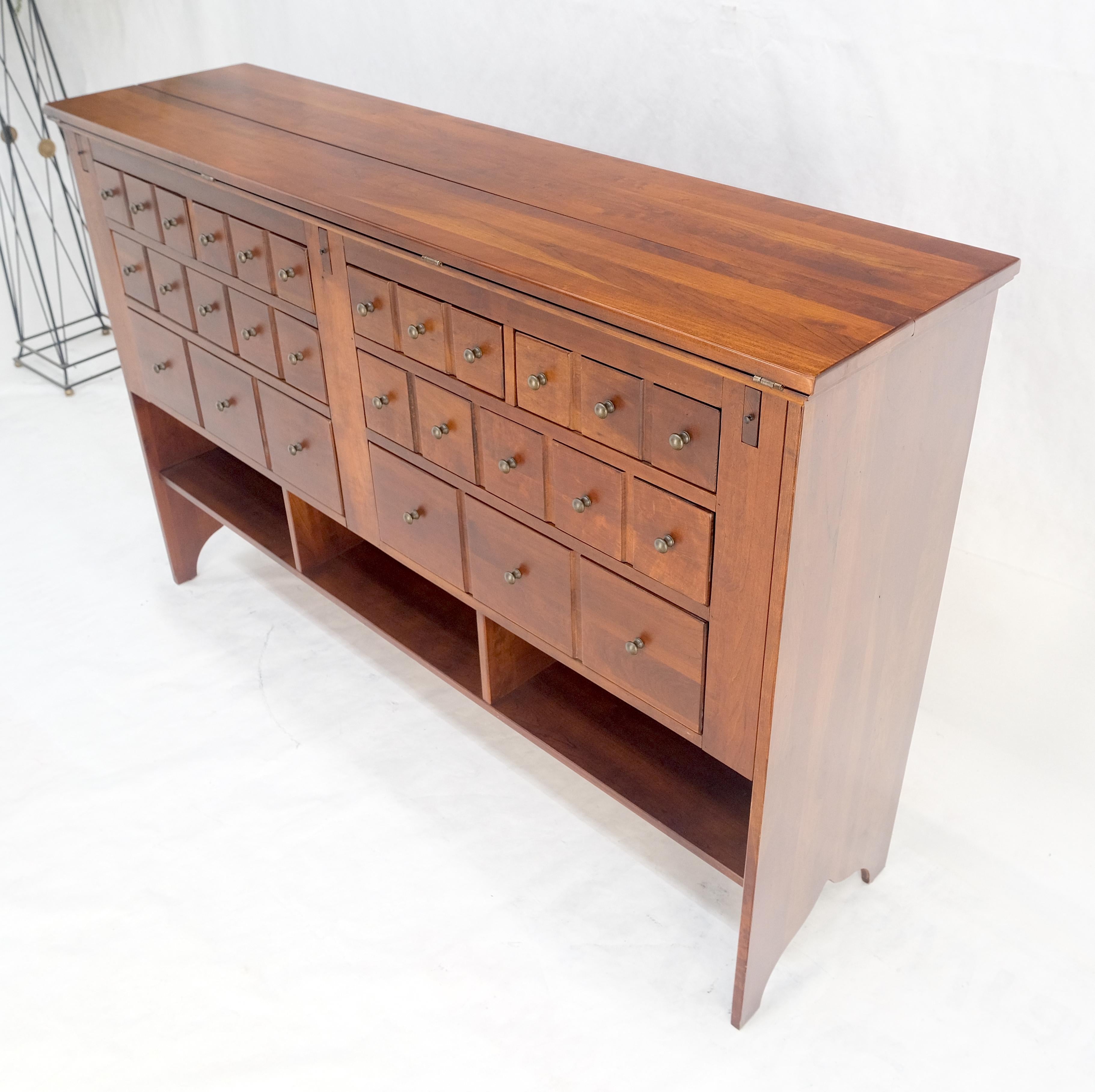 Solid Cherry Flip Top Table Apothecary Cabinet Console Credenza Sideboard MINT 5