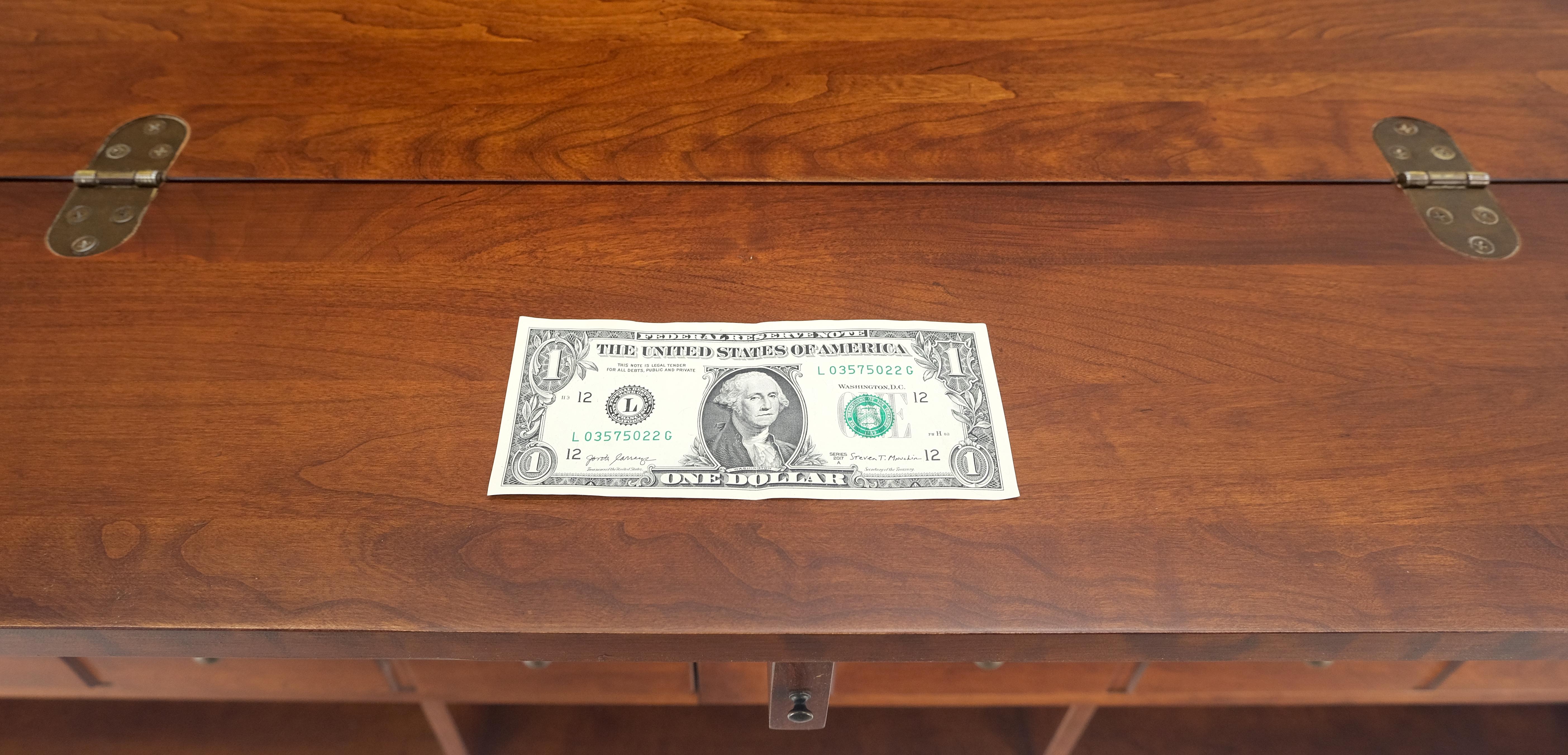 Solid Cherry Flip Top Table Apothecary Cabinet Console Credenza Sideboard MINT 10